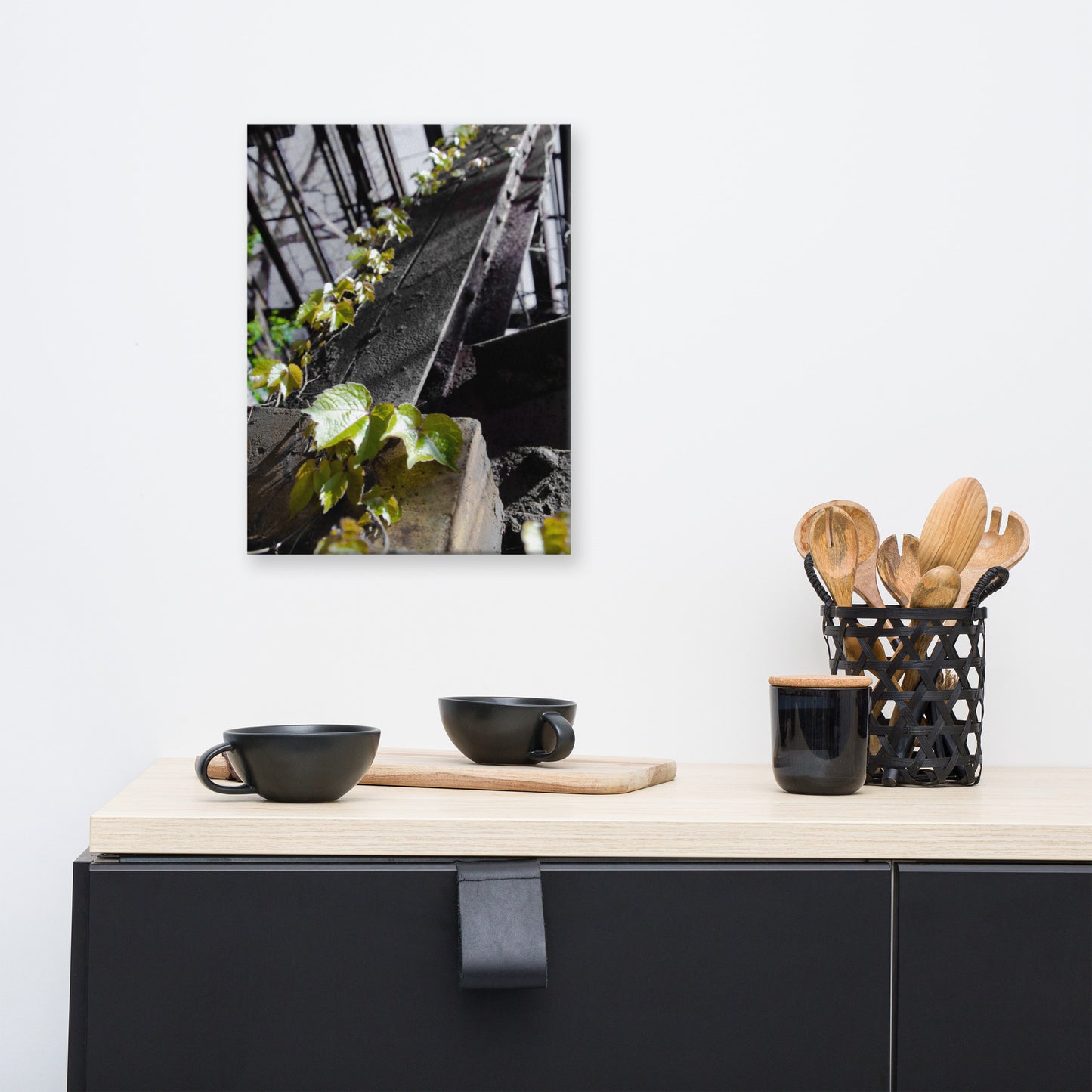 Nature Taking Over Rustic Botanical Nature Photograph Canvas Wall Art Prints