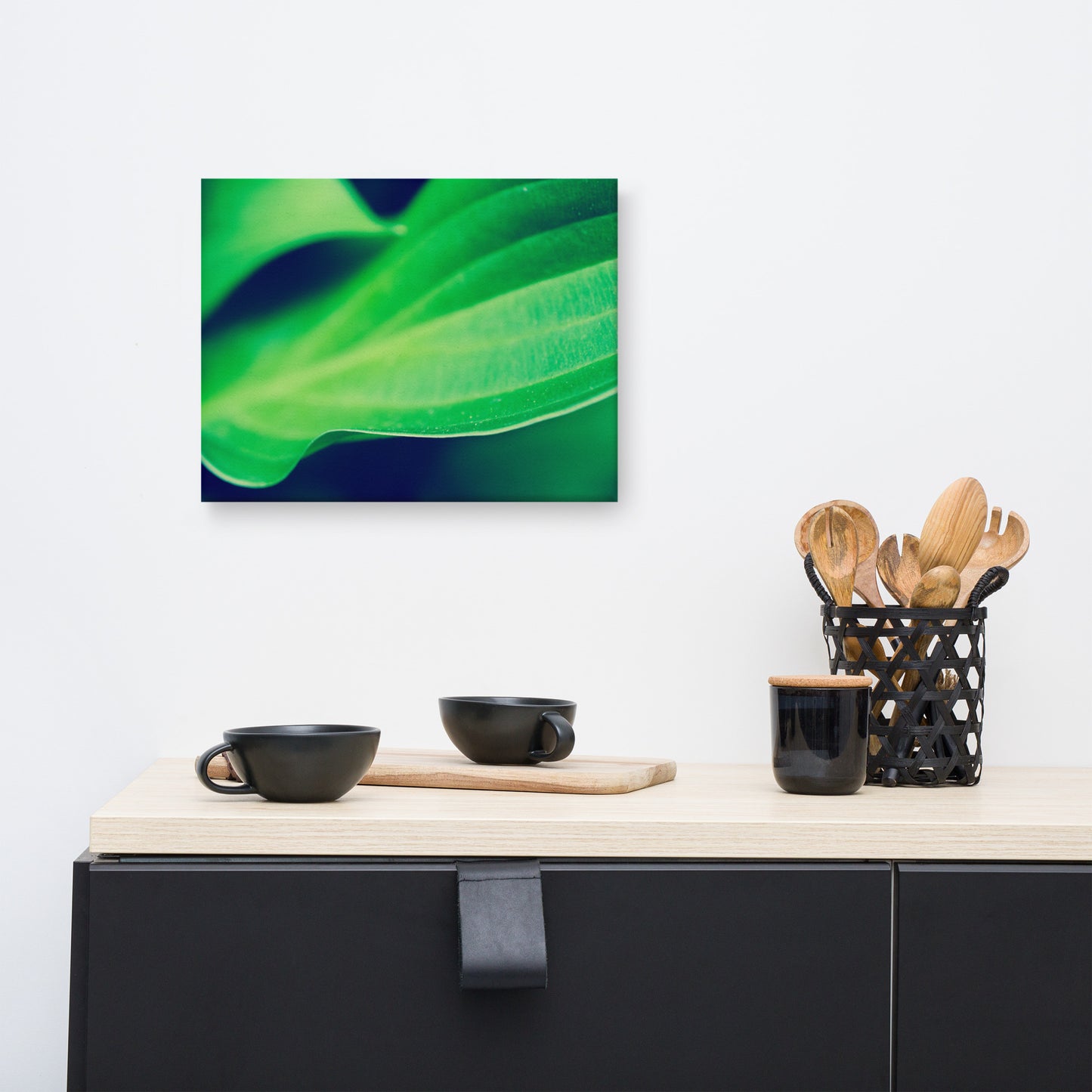 Mellow Hosta Leaves Botanical Nature Canvas Wall Art Prints