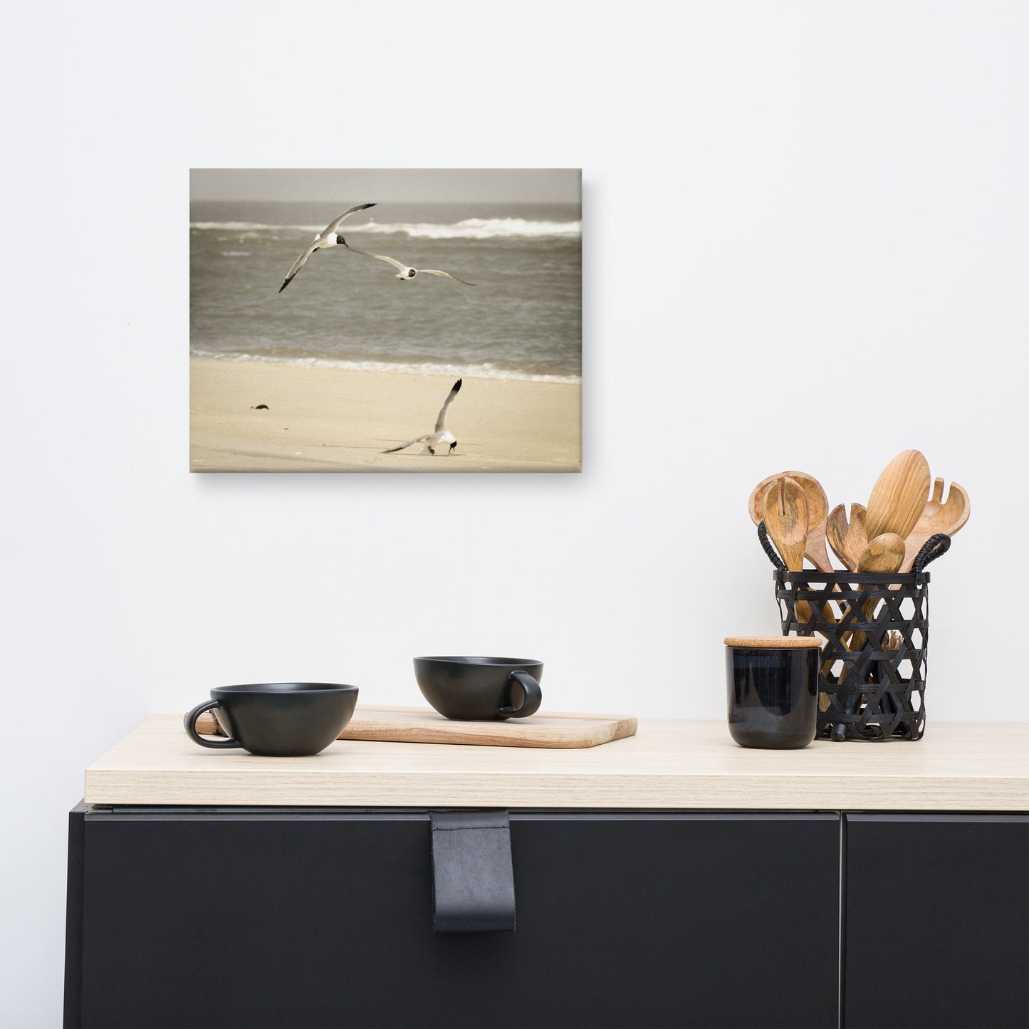 Life at the Shore Coastal Landscape Canvas Wall Art Prints