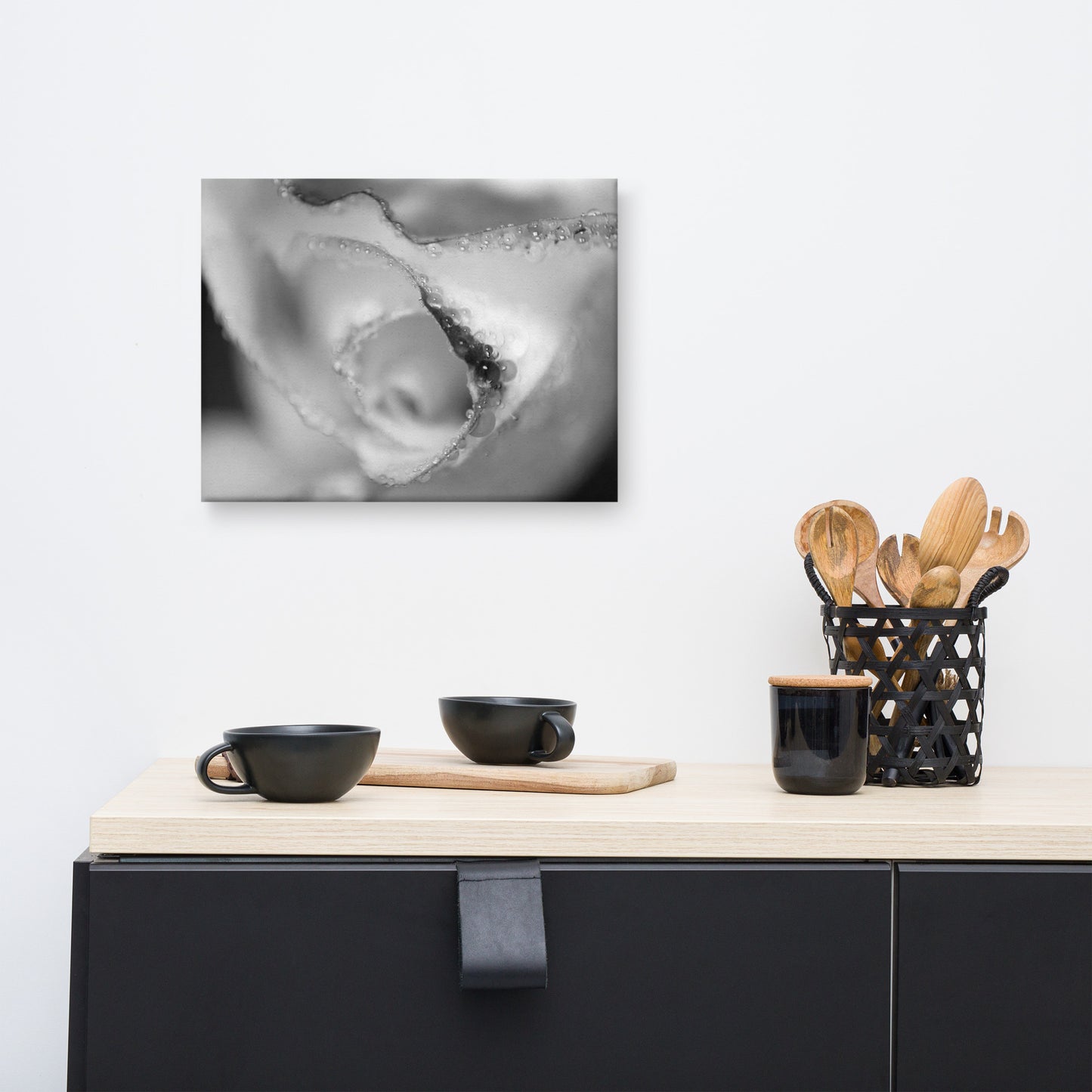 Infrared Rose Black and White Floral Botanical Nature Photo Canvas Wall Art Prints
