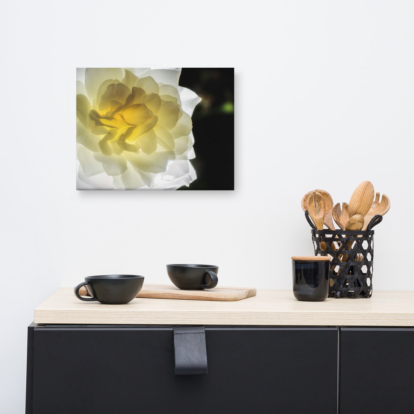 Glowing Rose 2 Floral Botanical Nature Photo Canvas Wall Art Prints