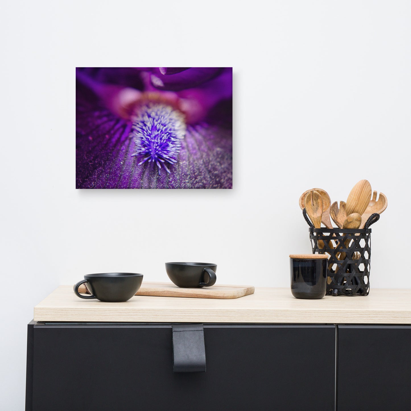 Eye of Iris Floral Botanical Nature Photo Canvas Wall Art Prints