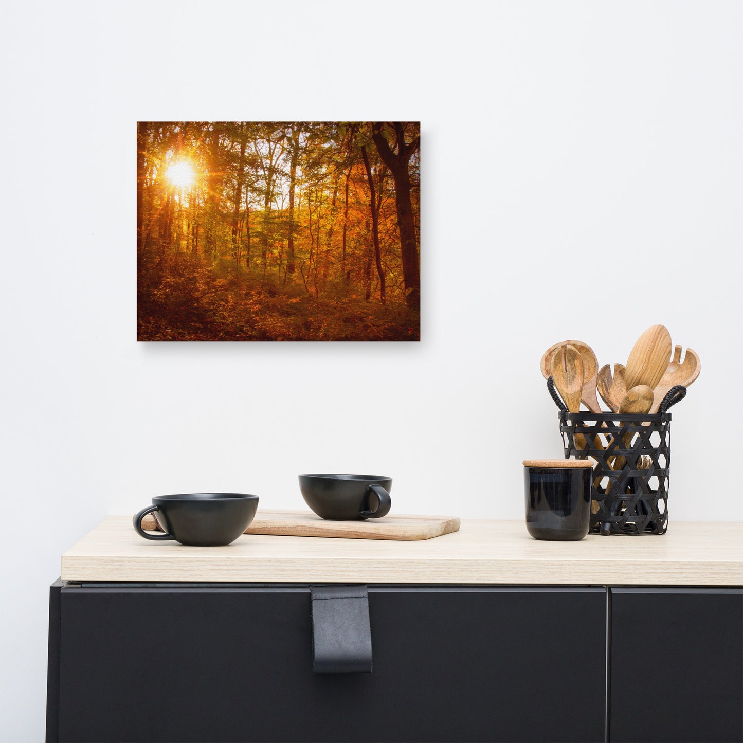 Autumn Sunset Rural Landscape Canvas Wall Art Prints
