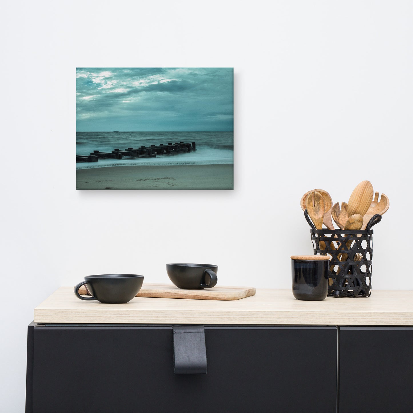 Blue Morning at Rehoboth Coastal Landscape Canvas Wall Art Prints