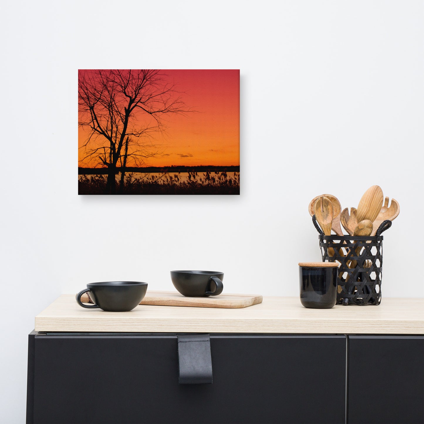 Burning Skies Rural Landscape Canvas Wall Art Prints