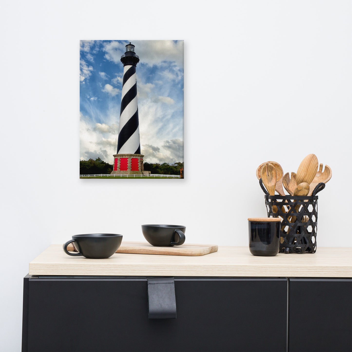Cape Hatteras Lighthouse Coastal Landscape Canvas Wall Art Prints