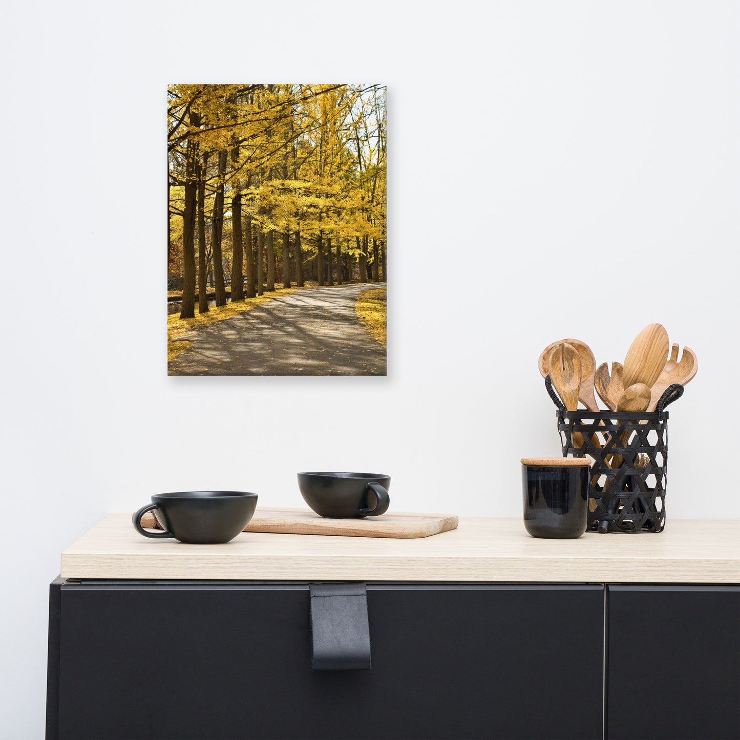 Fall Path Rural Landscape Canvas Wall Art Prints