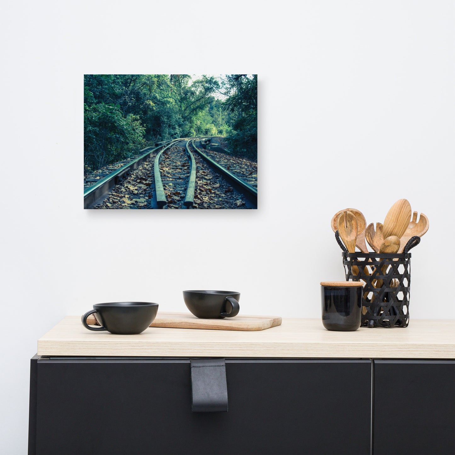 Lead Me Into The Light Colorized Rustic Industrial Landscape Canvas Wall Art Prints