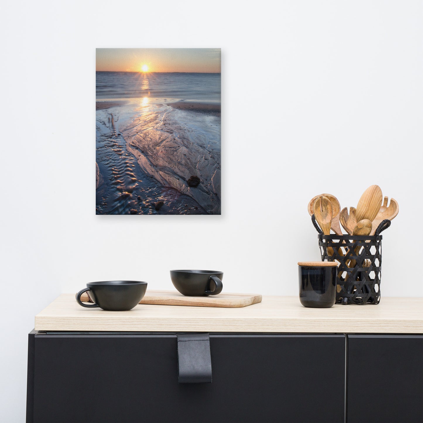 Low Tide Ravine Coastal Landscape Canvas Wall Art Prints