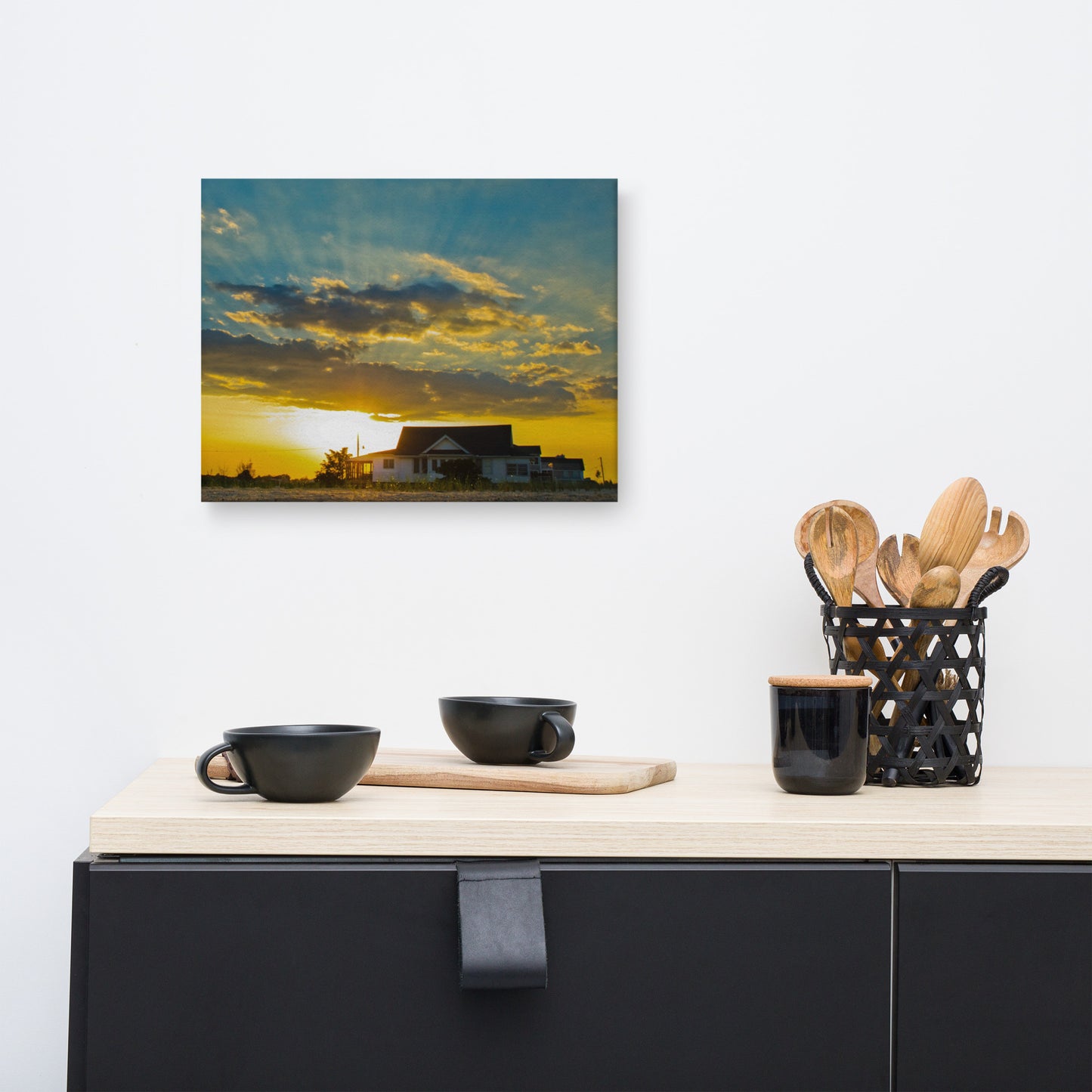 Sunset at Bowers Coastal Landscape Canvas Wall Art Prints