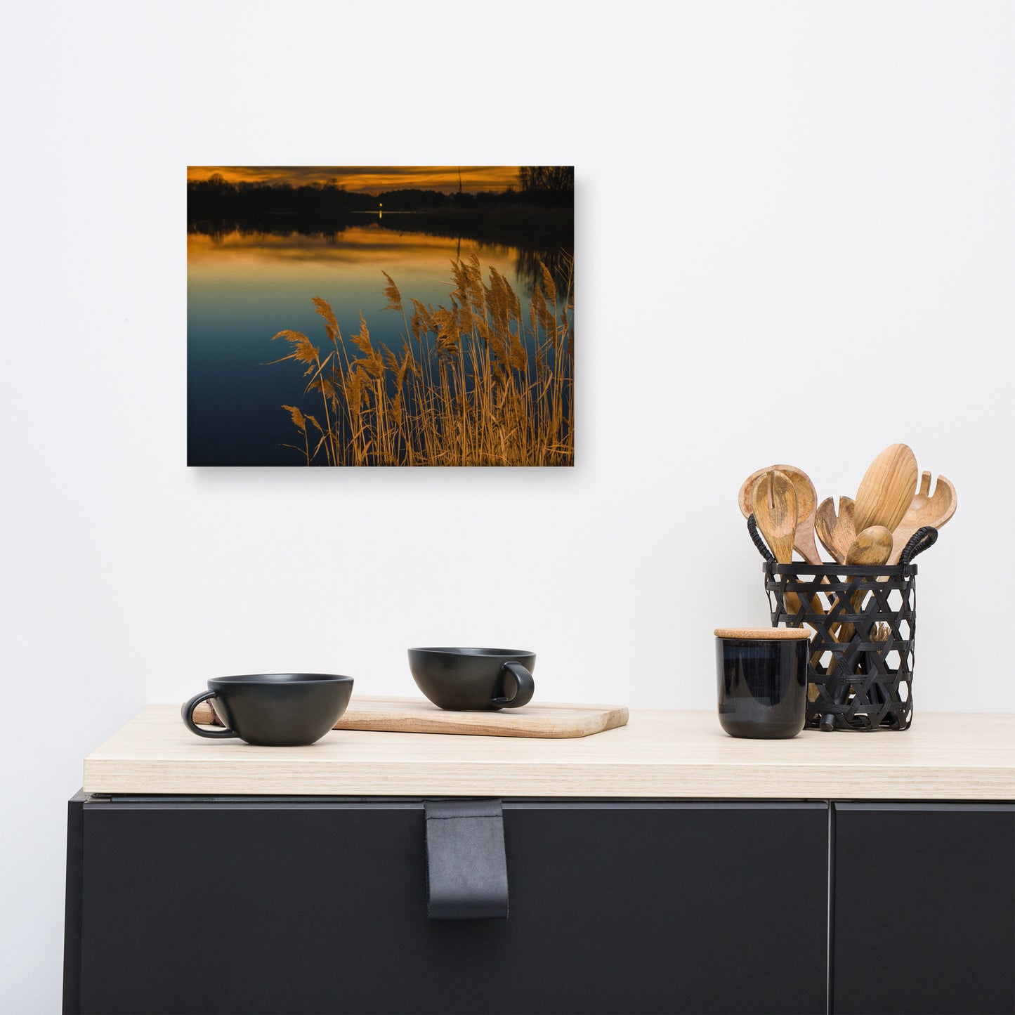 Sunset at Reedy Point Rural Landscape Canvas Wall Art Prints