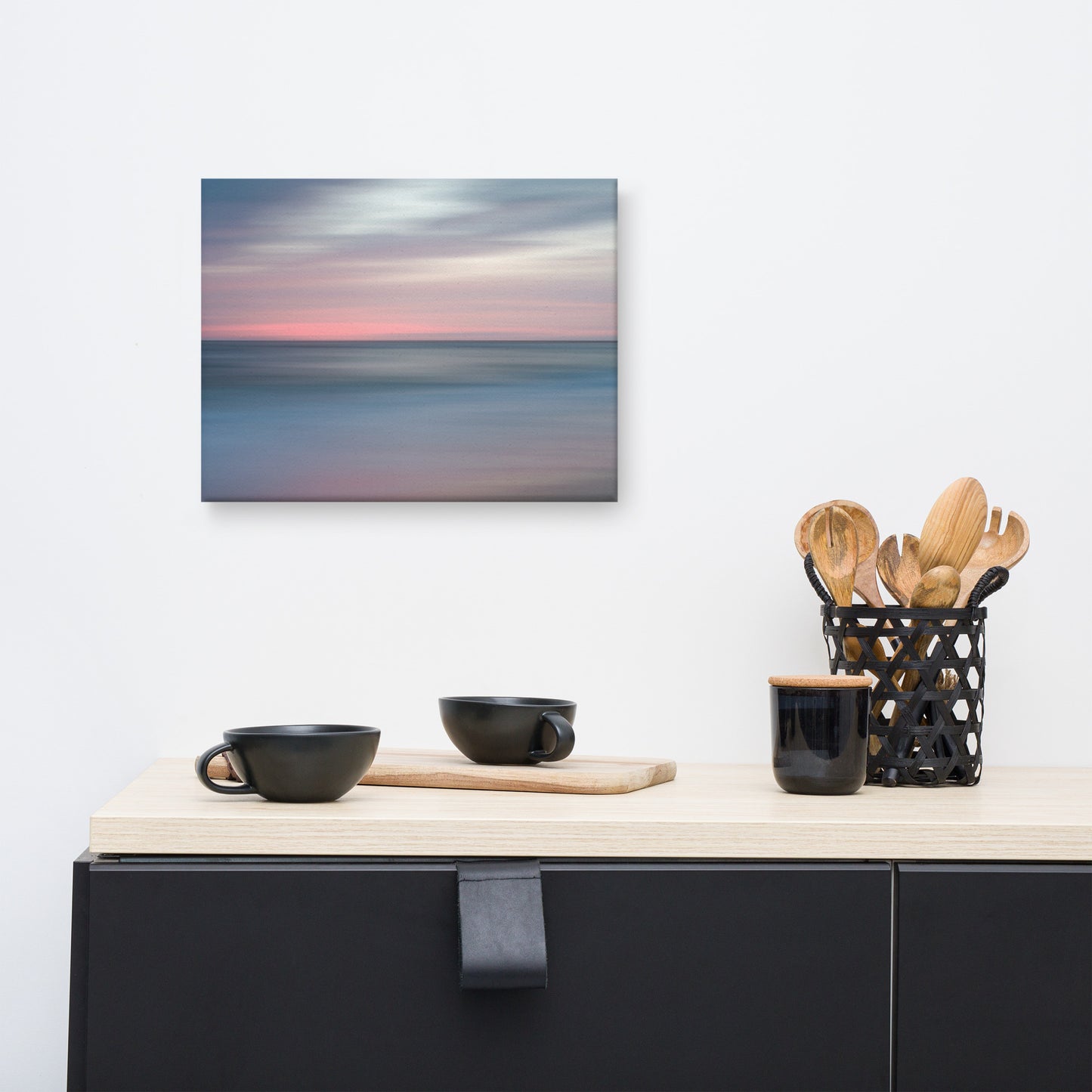 The Colors of Evening on the Beach Coastal Landscape Canvas Wall Art Prints