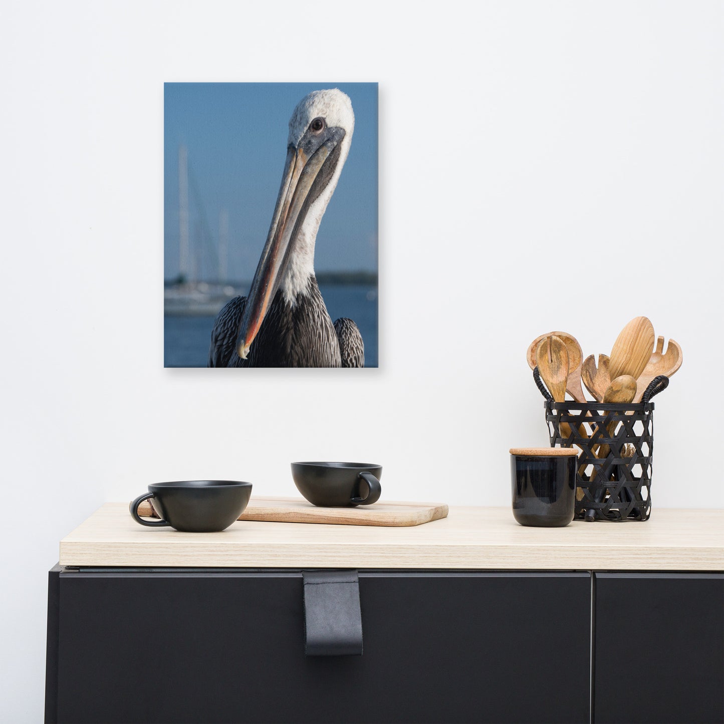 Bob The Pelican Bird 3 Color Wildlife Photo Canvas Wall Art Prints