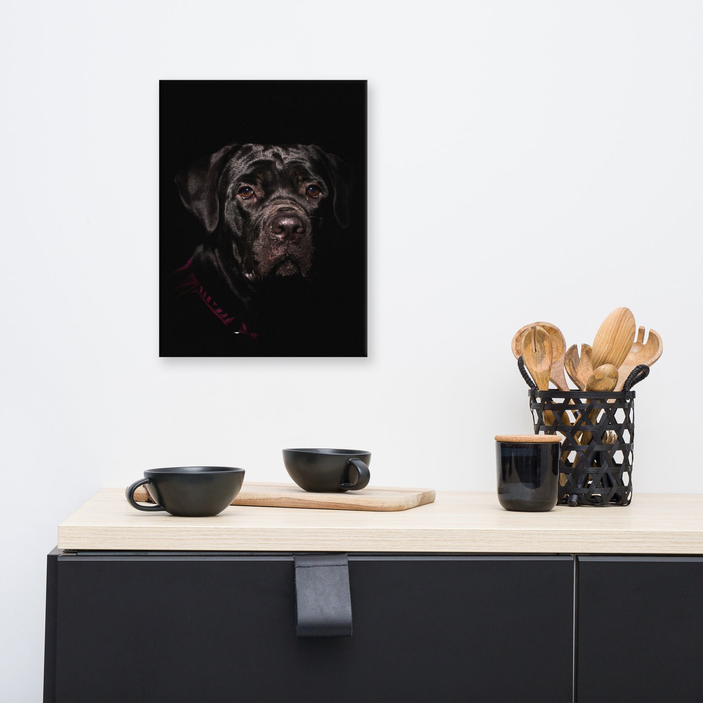 Cane Corso Puppy Low Key Portrait Animal / Dog Photograph Canvas Wall Art Prints