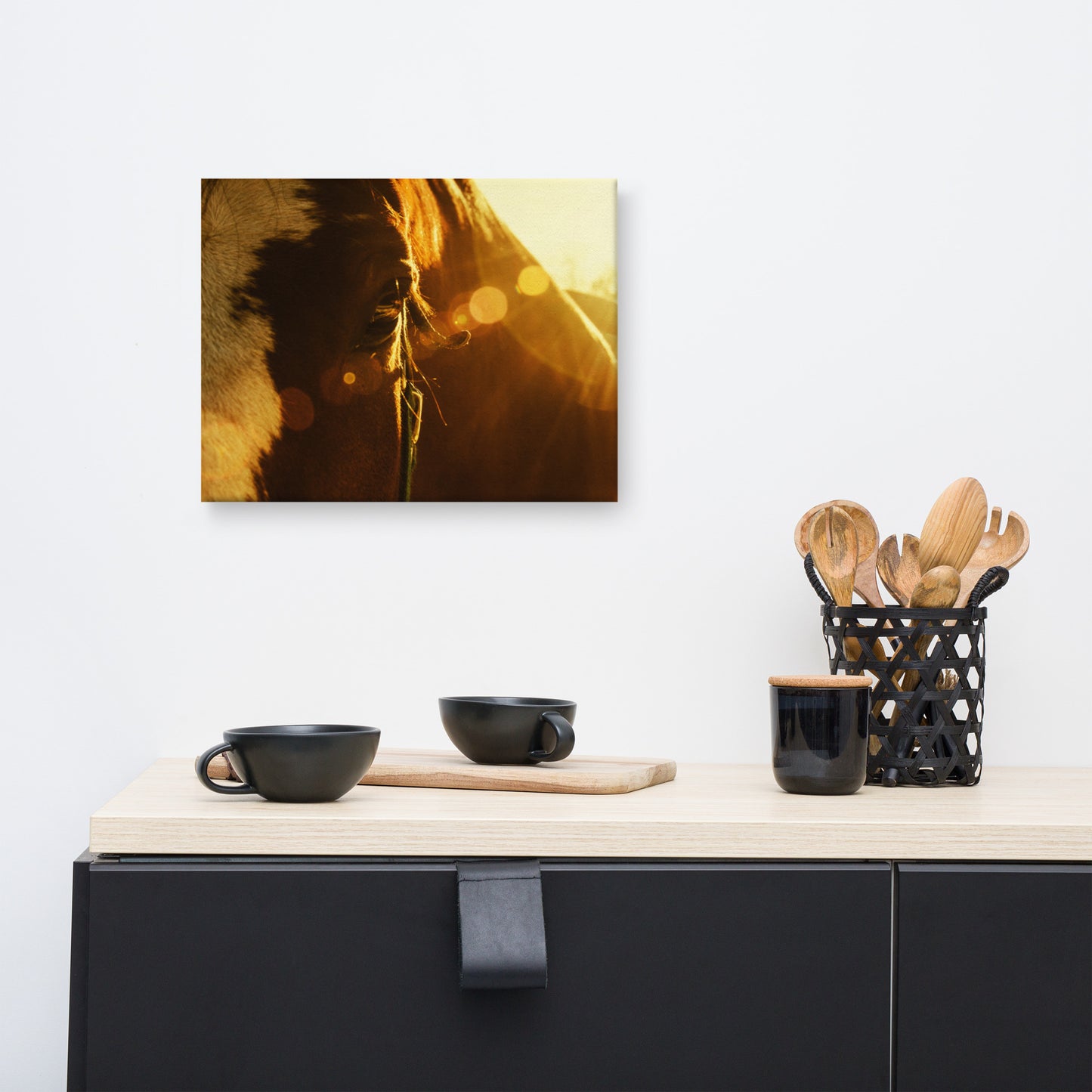 Evening Flare Animal / Horse Photograph Canvas Wall Art Prints