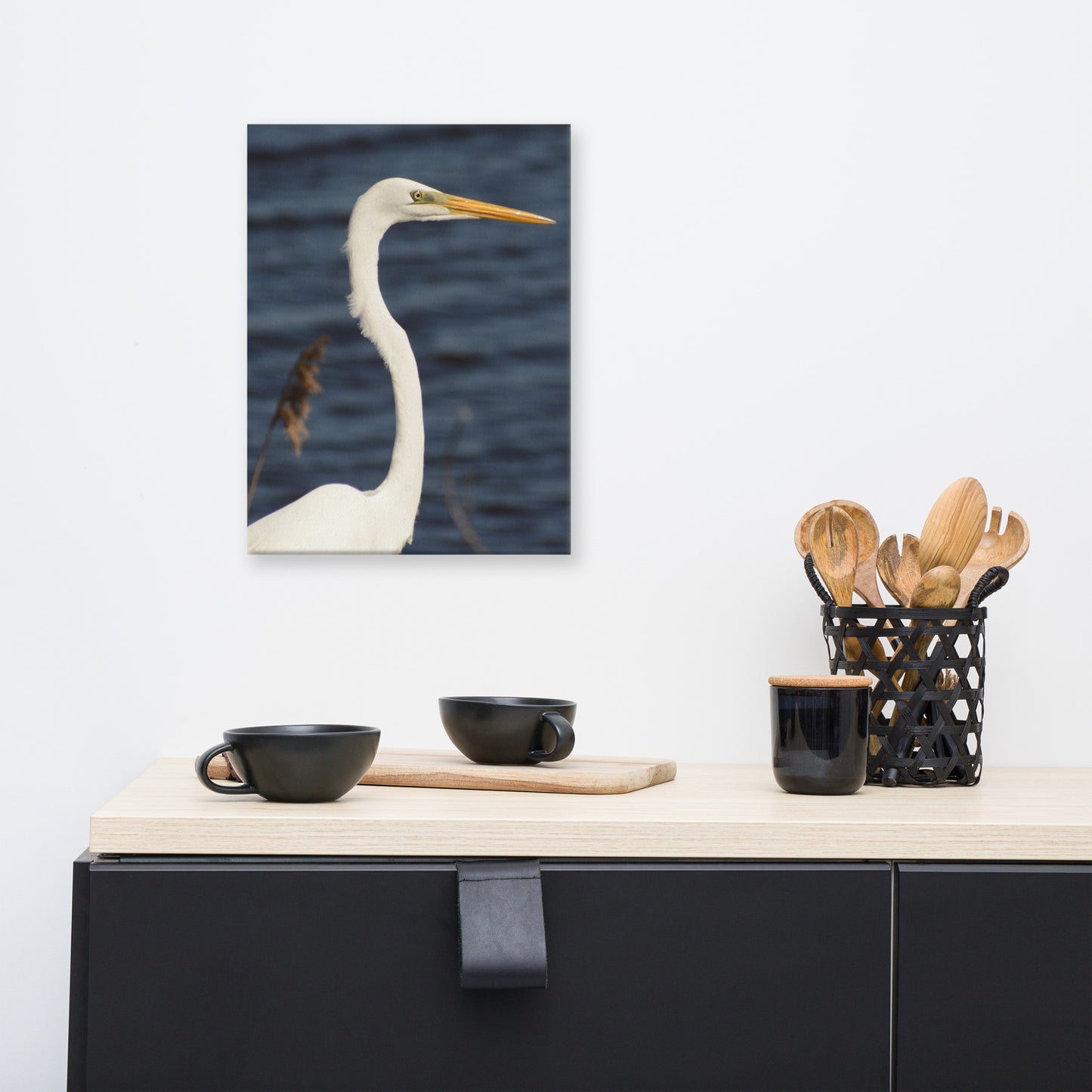 Great White Egret Animal / Wildlife Photograph Canvas Wall Art Prints