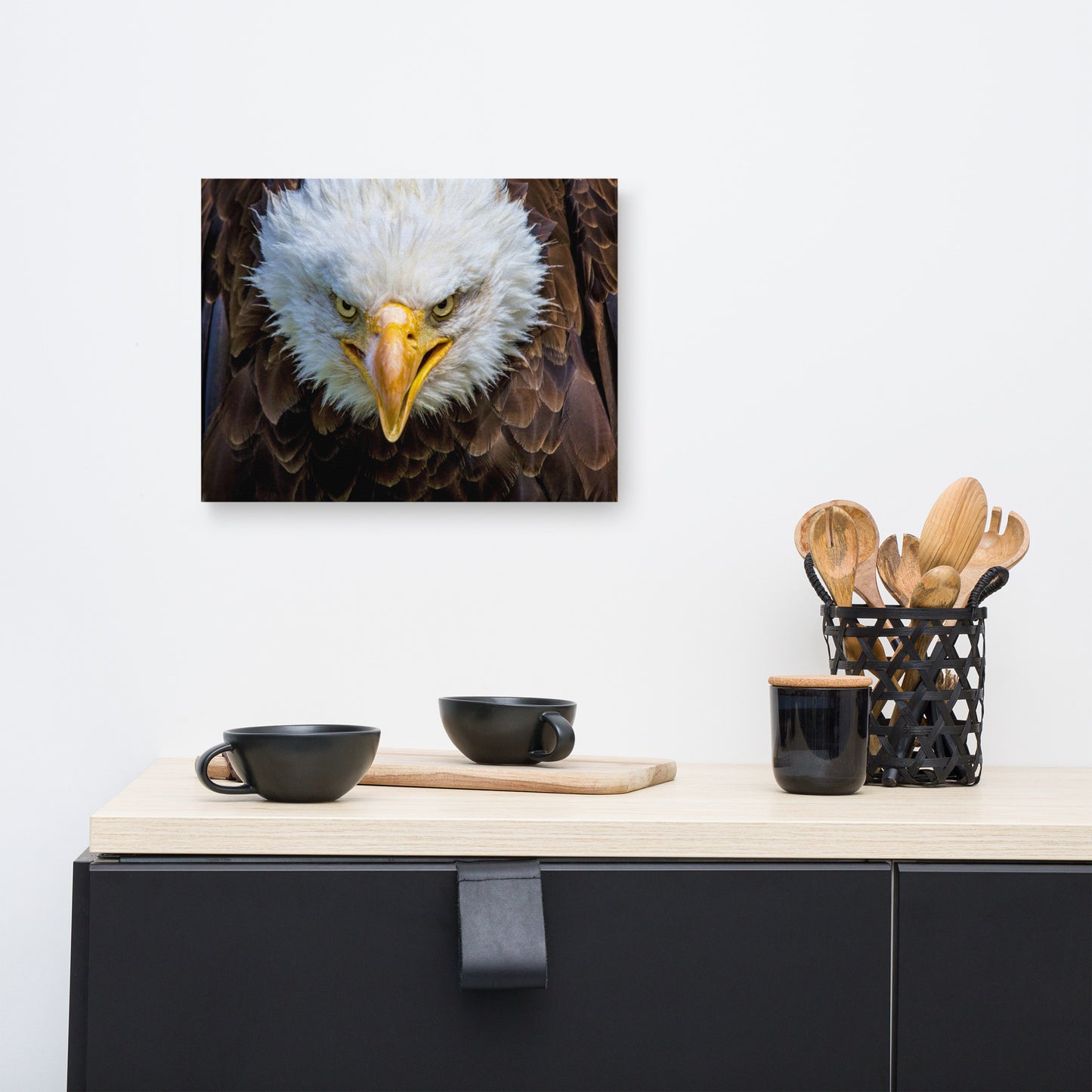 Bald Eagle Portrait Close-up Wildlife Photograph Canvas Wall Art Prints