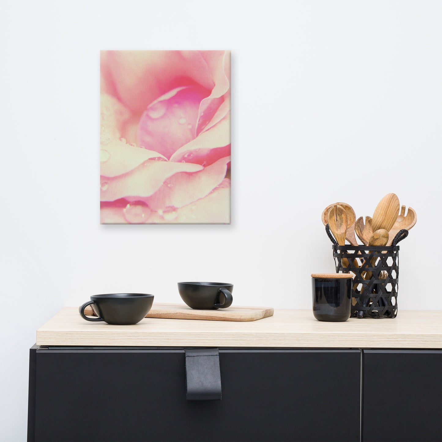 Softened Rose Floral Botanical Nature Photo Canvas Wall Art Prints