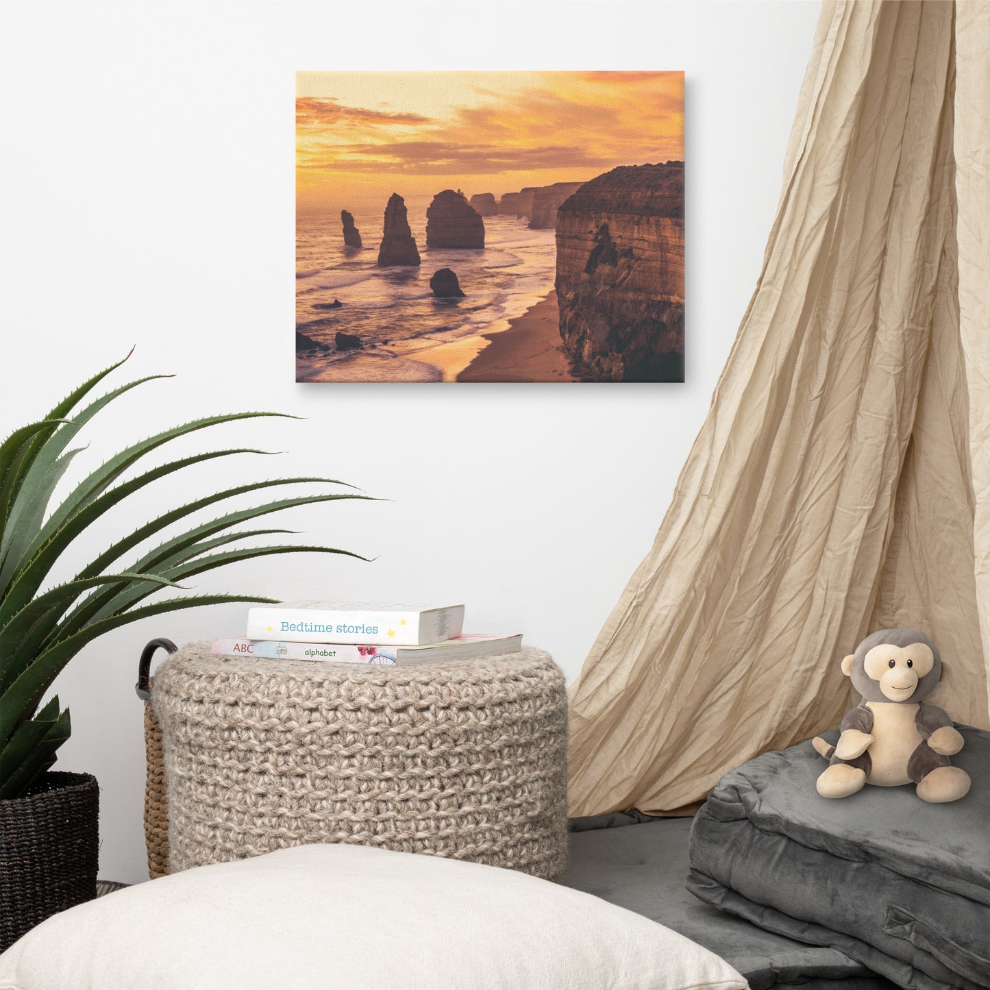 Twelve Apostles at Sunset Victoria, Australia with Daydream Effect Landscape Photo Canvas Wall Art Prints