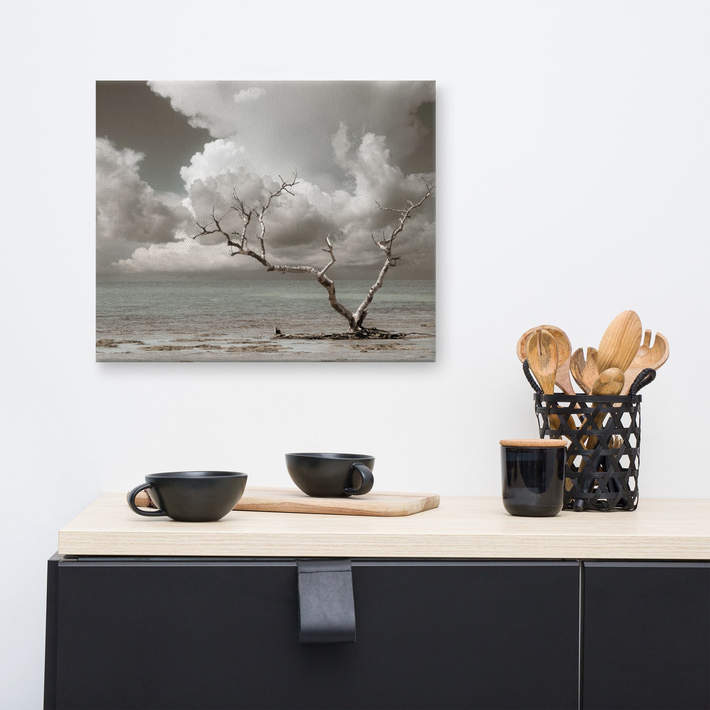Wanderlust Aged and Colorized Coastal Landscape Photo Canvas Wall Art Prints