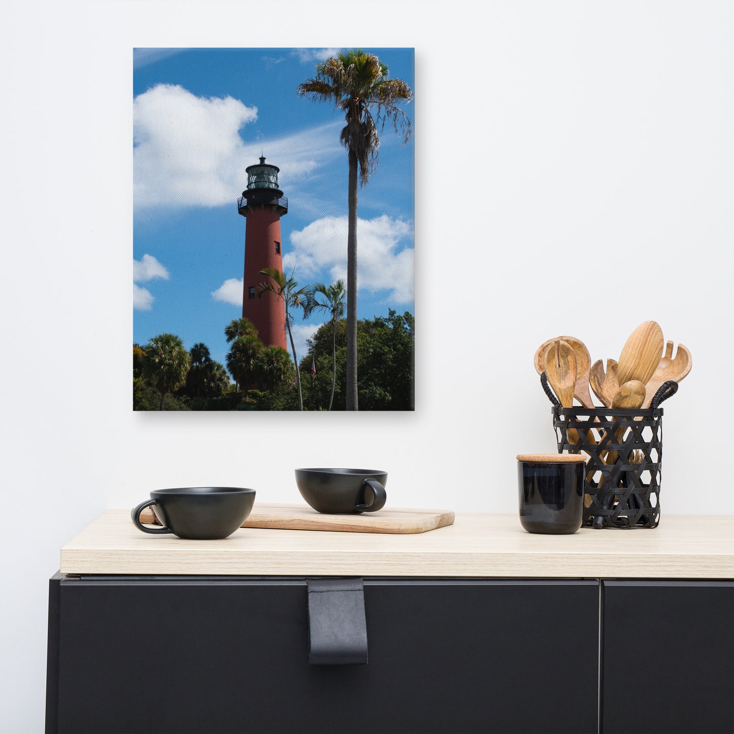 Jupiter Lighthouse Color Coastal Landscape Canvas Wall Art Prints