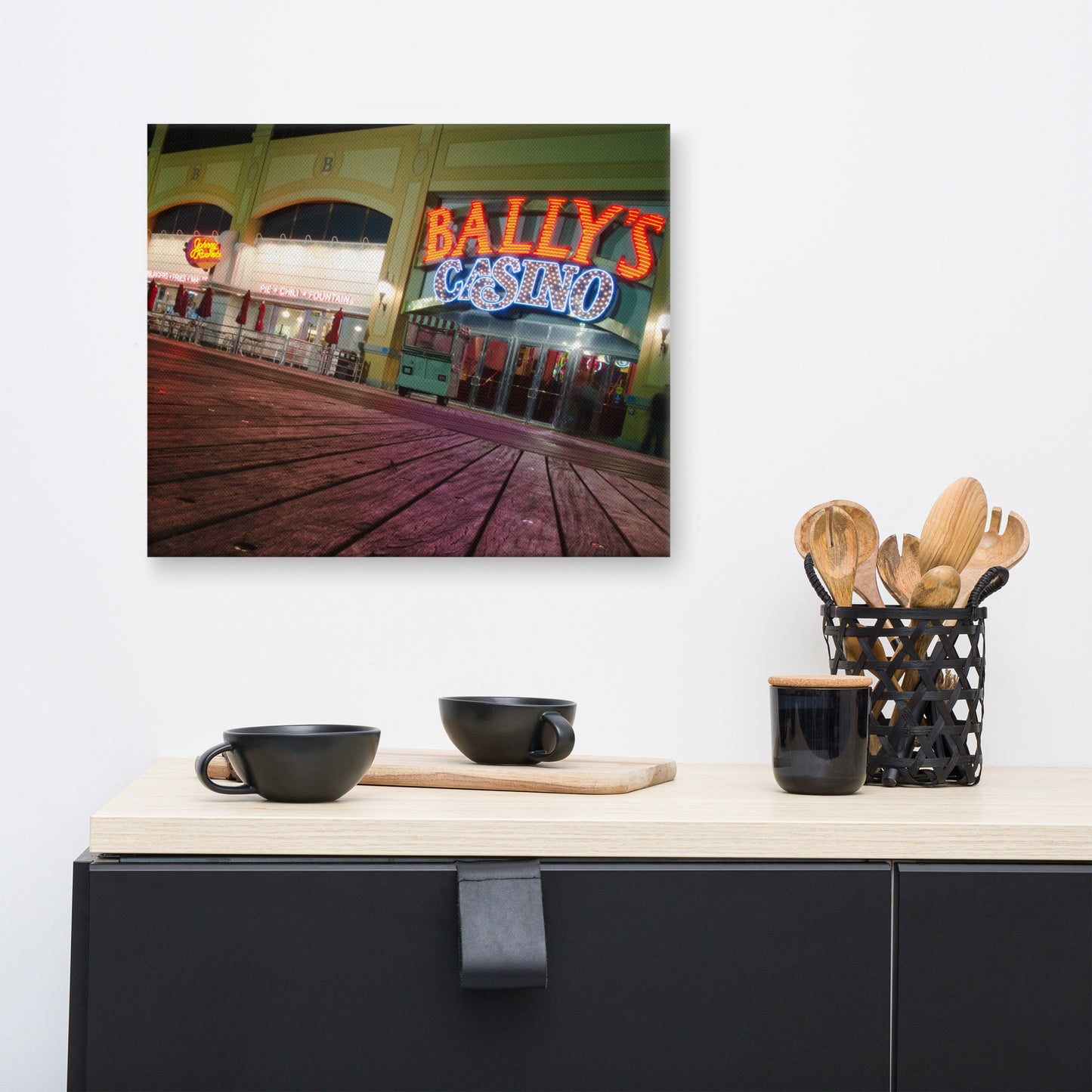 Low on the Boards Urban Landscape Traditional Canvas Wall Art Print