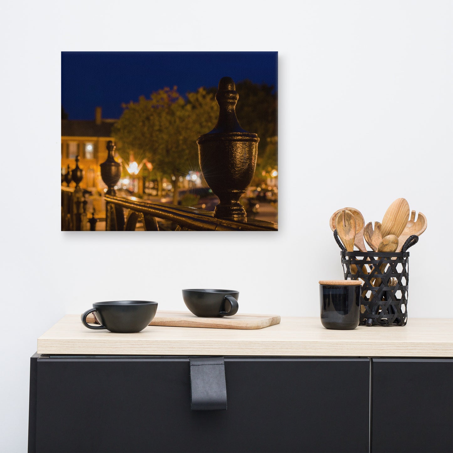 Historic New Castle 4 Urban Landscape Traditional Canvas Wall Art Print