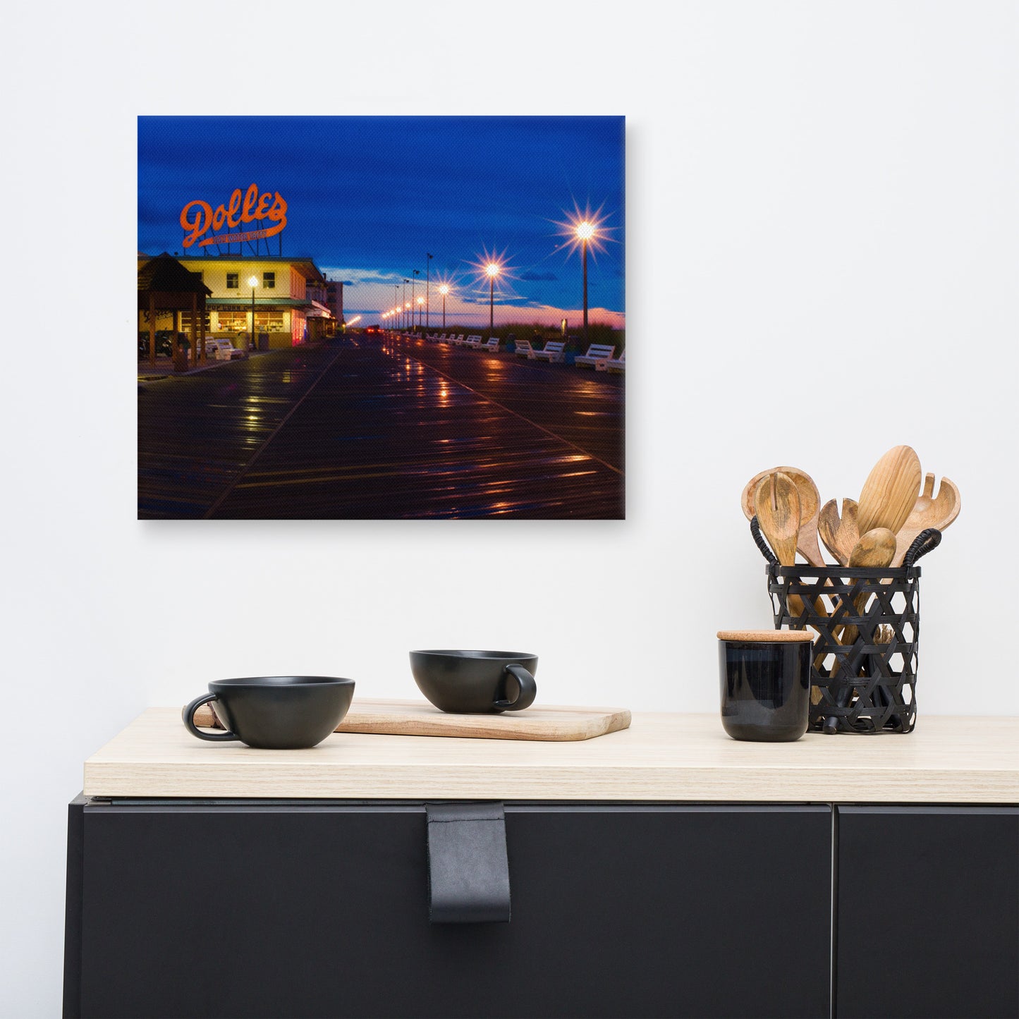 Early Morning at Dolles Coastal Urban Landscape Traditional Canvas Wall Art Print