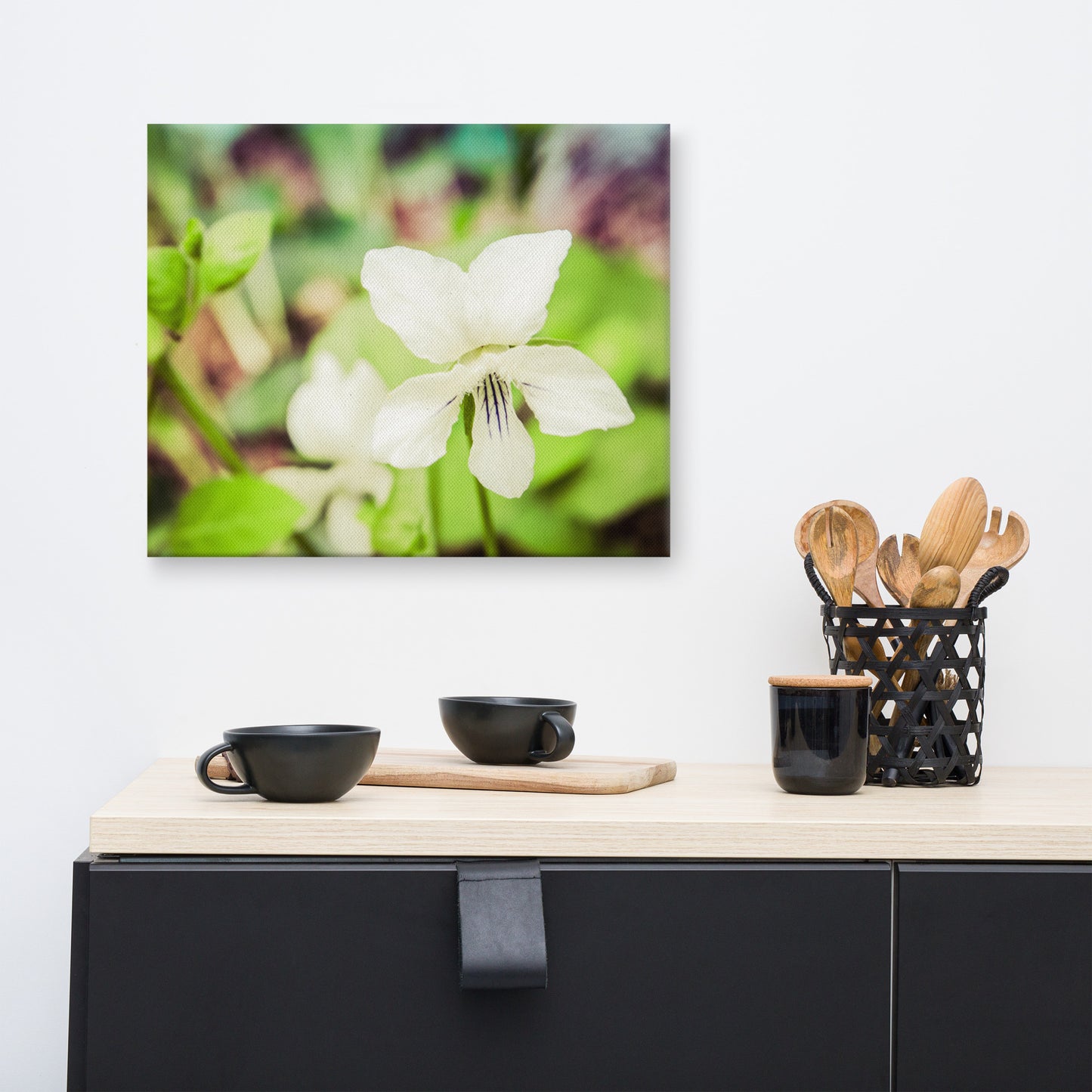 Tranquil China Violet Floral Botanical Nature Photo Canvas Wall Art Prints