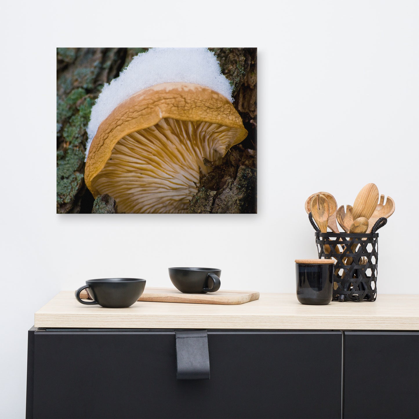 Snow Fungus Botanical Nature Canvas Wall Art Prints