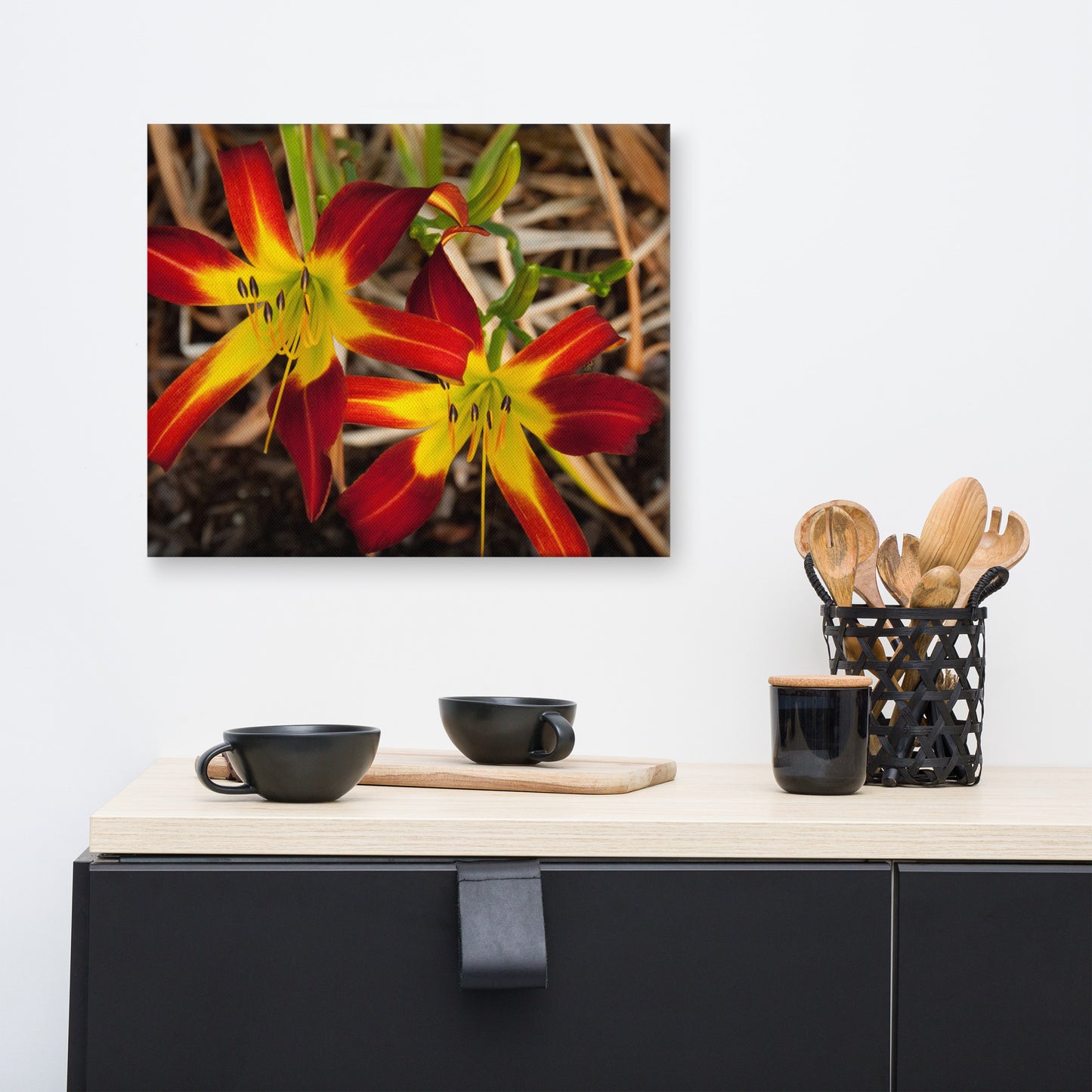 Royal Sunset Lily Floral Botanical Nature Photo Canvas Wall Art Prints