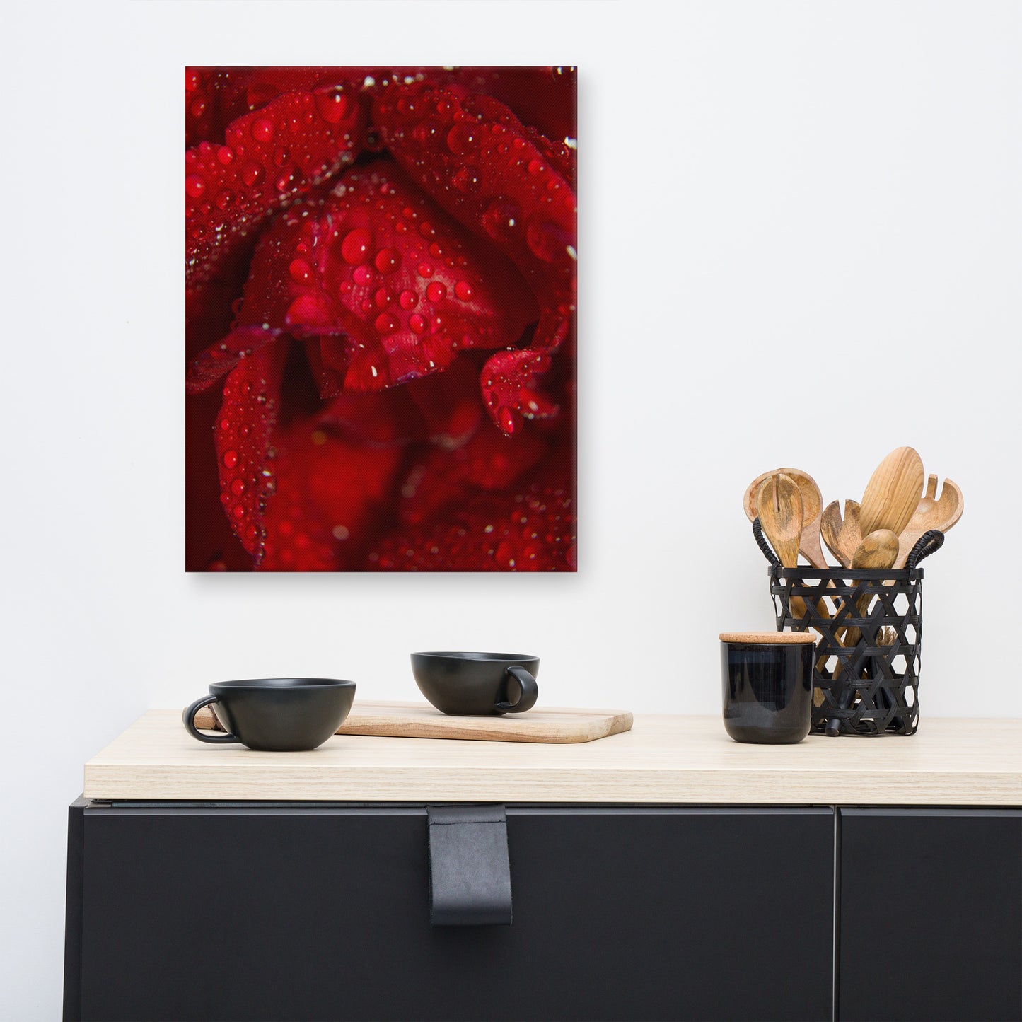 Royal Red Rose Floral Botanical Nature Photo Canvas Wall Art Prints