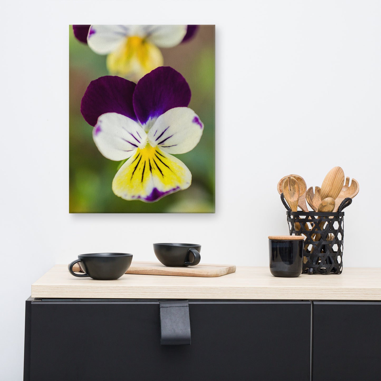 Pretty Little Violets Floral Botanical Nature Photo Canvas Wall Art Prints