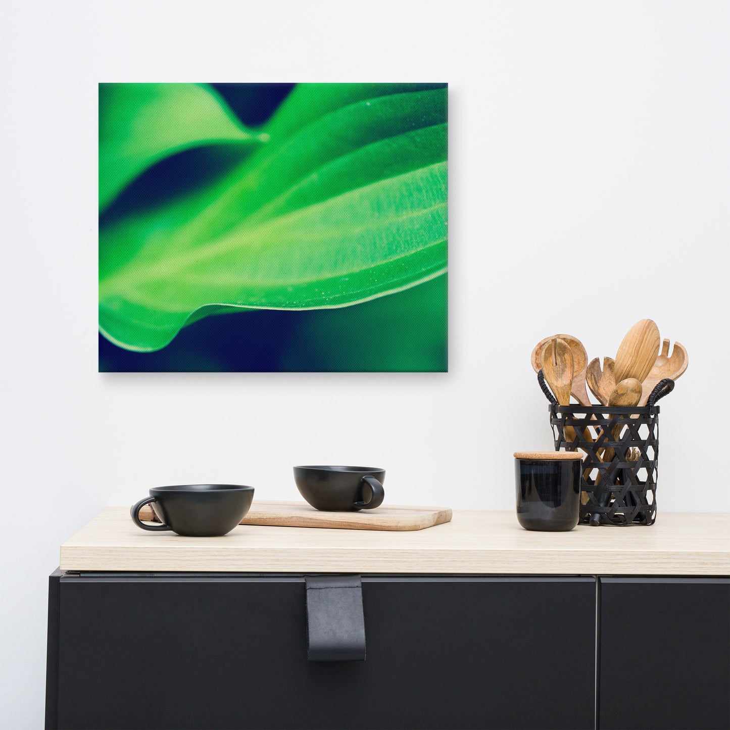 Mellow Hosta Leaves Botanical Nature Canvas Wall Art Prints