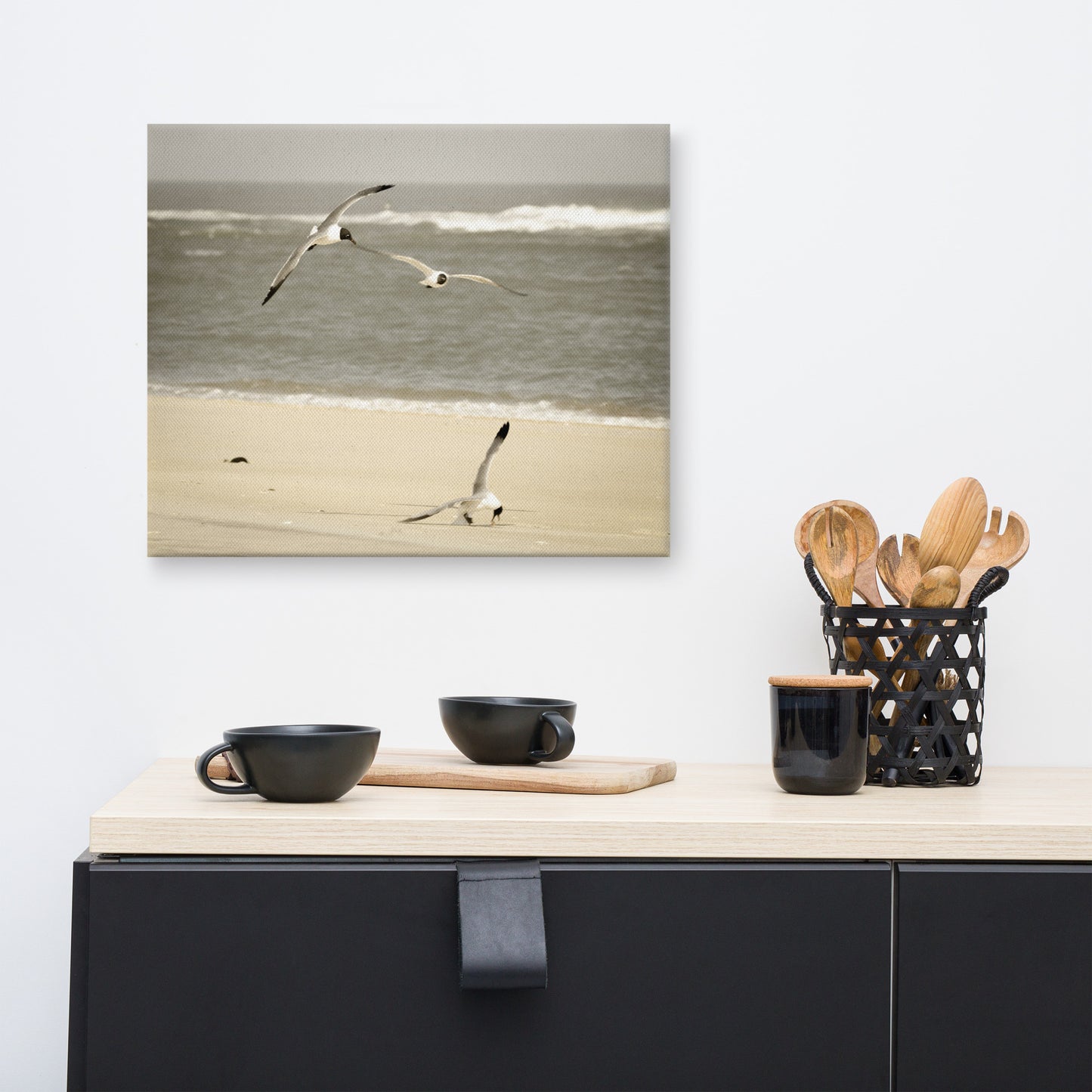 Life at the Shore Coastal Landscape Canvas Wall Art Prints