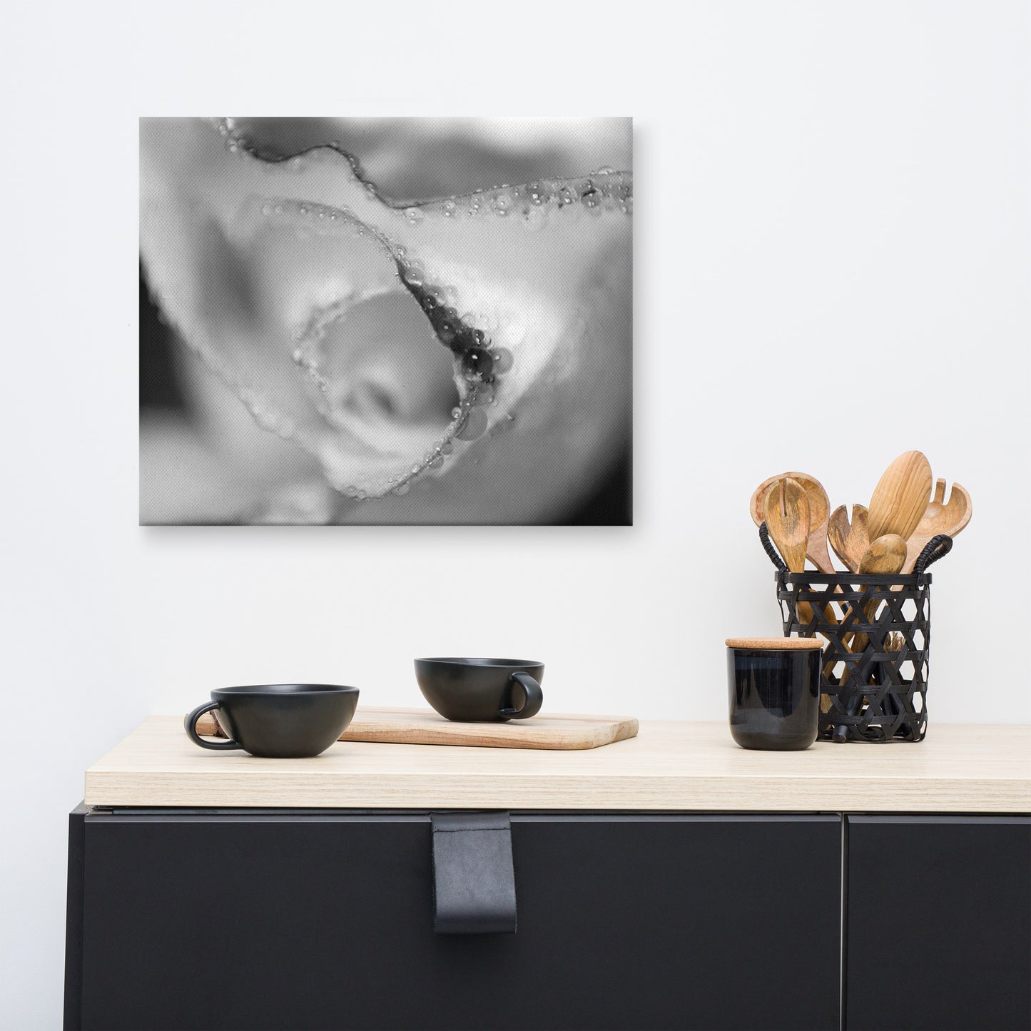 Infrared Rose Black and White Floral Botanical Nature Photo Canvas Wall Art Prints