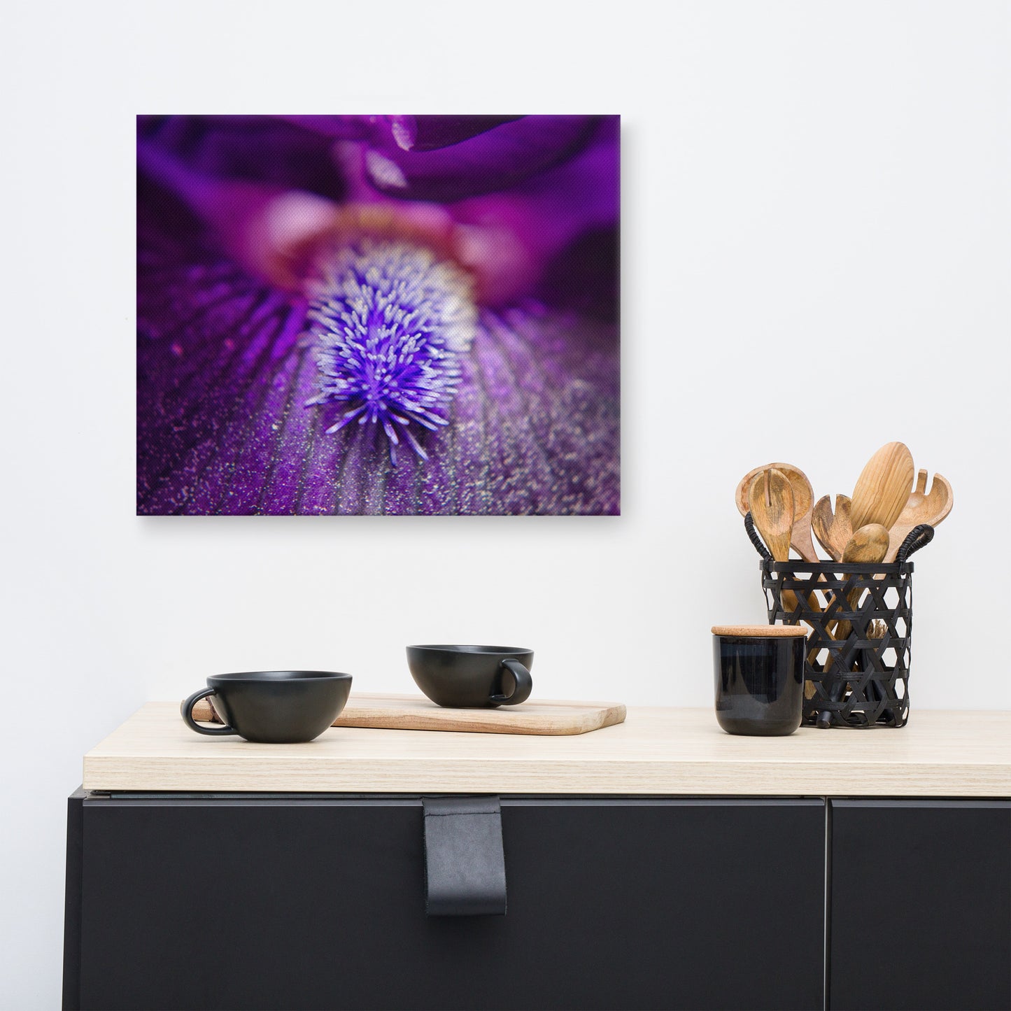 Eye of Iris Floral Botanical Nature Photo Canvas Wall Art Prints