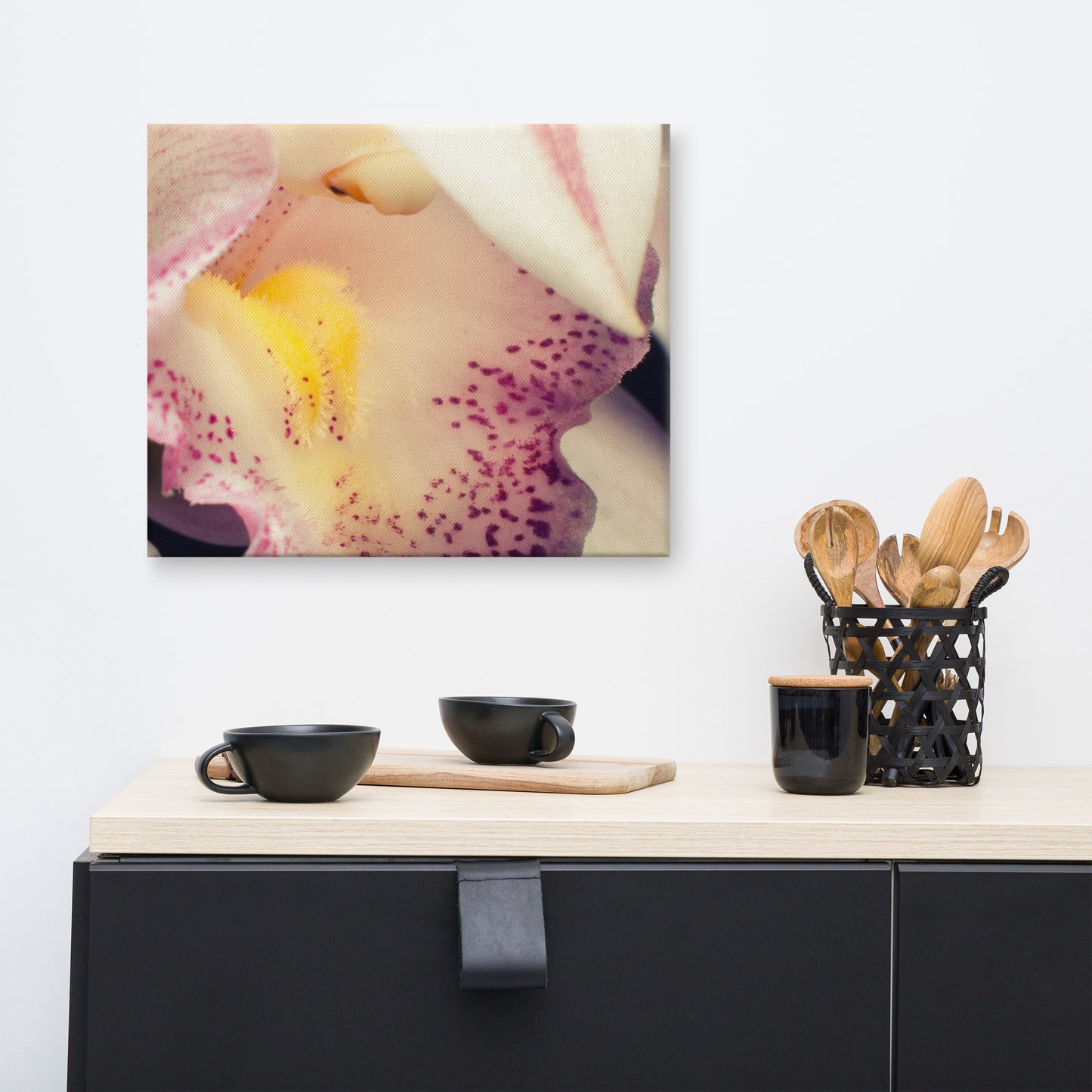 Close-up of Orchid Floral Botanical Nature Photograph Canvas Wall Art Prints