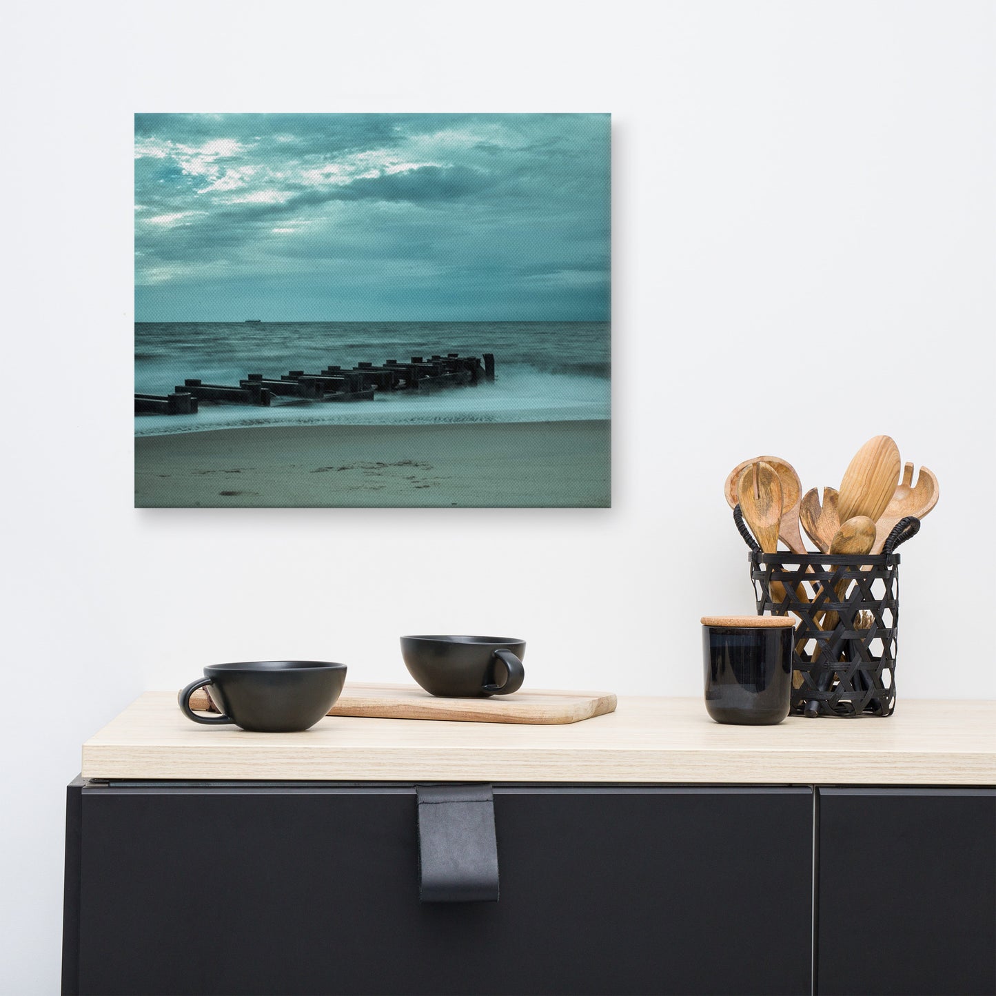 Blue Morning at Rehoboth Coastal Landscape Canvas Wall Art Prints