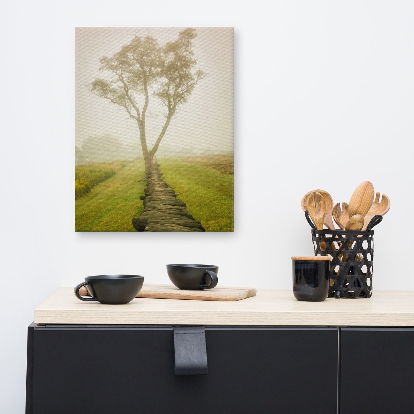 Calming Morning Rural Landscape Photo Canvas Wall Art Prints