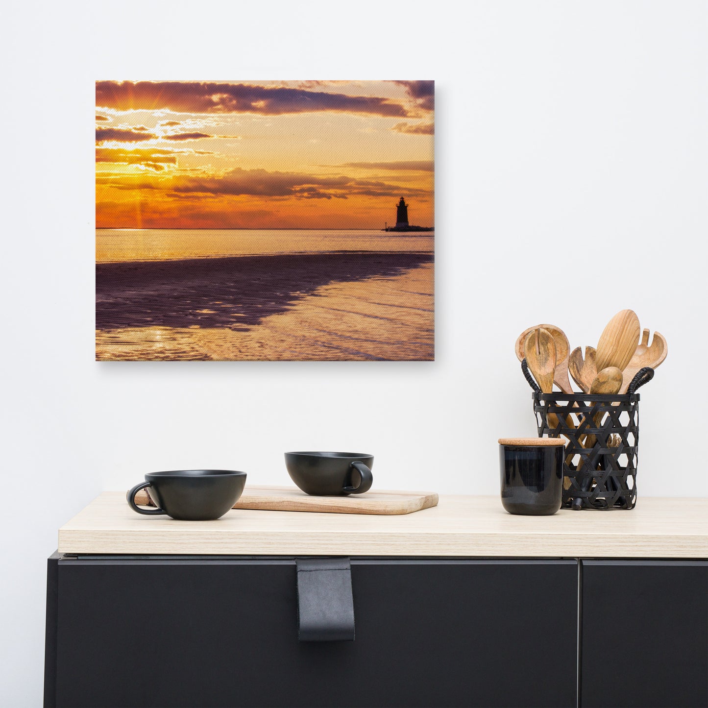 Cape Henlopen Sunset Coastal Landscape Canvas Wall Art Prints