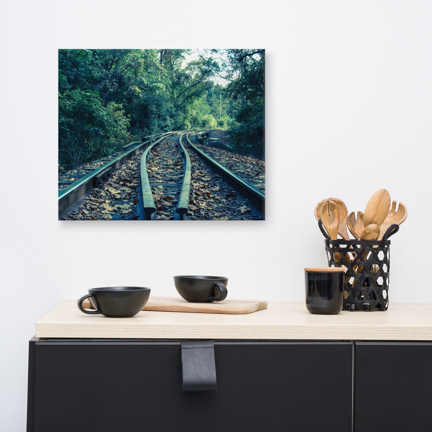 Lead Me Into The Light Colorized Rustic Industrial Landscape Canvas Wall Art Prints
