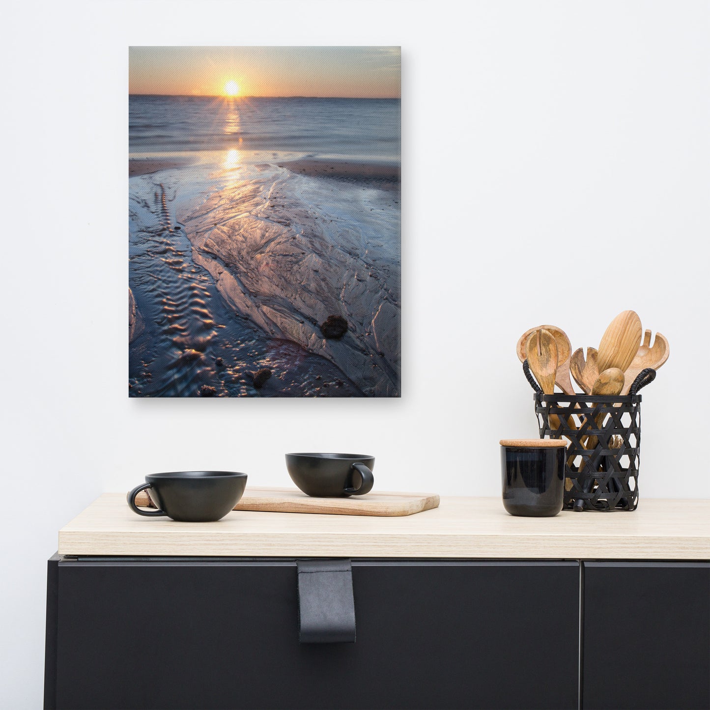 Low Tide Ravine Coastal Landscape Canvas Wall Art Prints