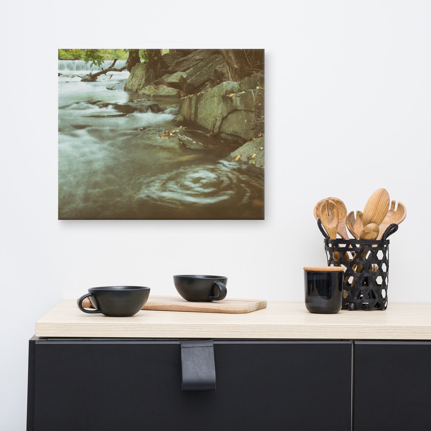 Water Swirl Rural Landscape Canvas Wall Art Prints