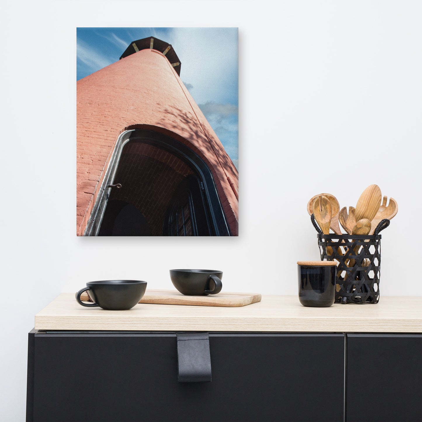 Jupiter Lighthouse Against Sky Color Coastal Architectural Photo Canvas Wall Art Print