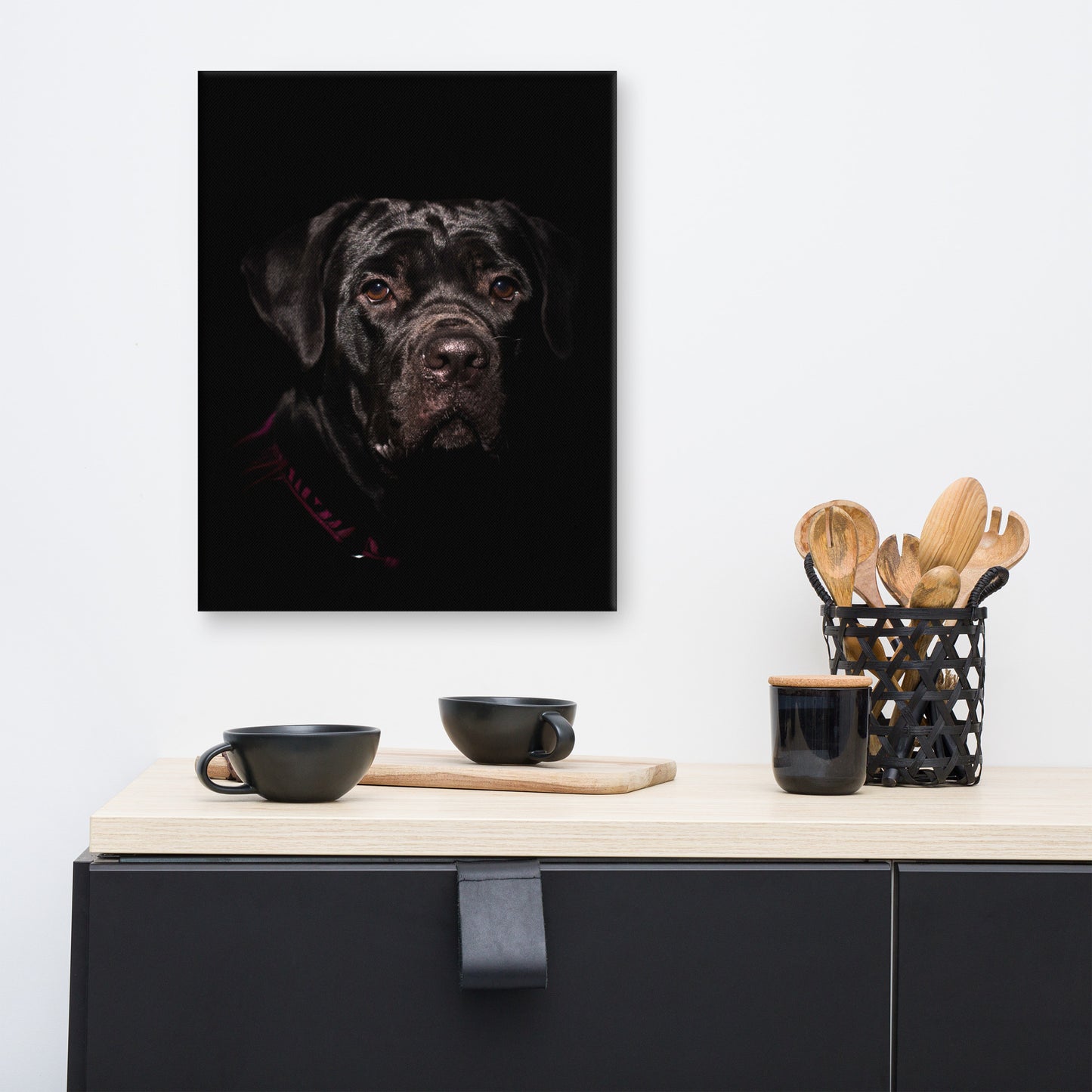 Cane Corso Puppy Low Key Portrait Animal / Dog Photograph Canvas Wall Art Prints