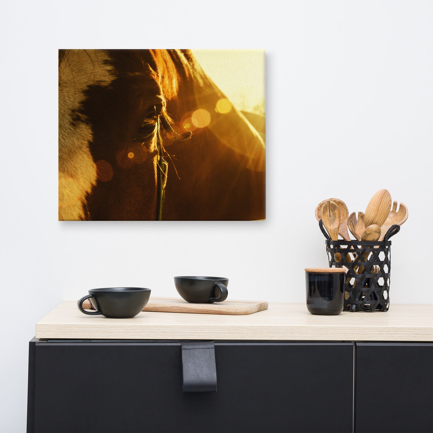 Evening Flare Animal / Horse Photograph Canvas Wall Art Prints