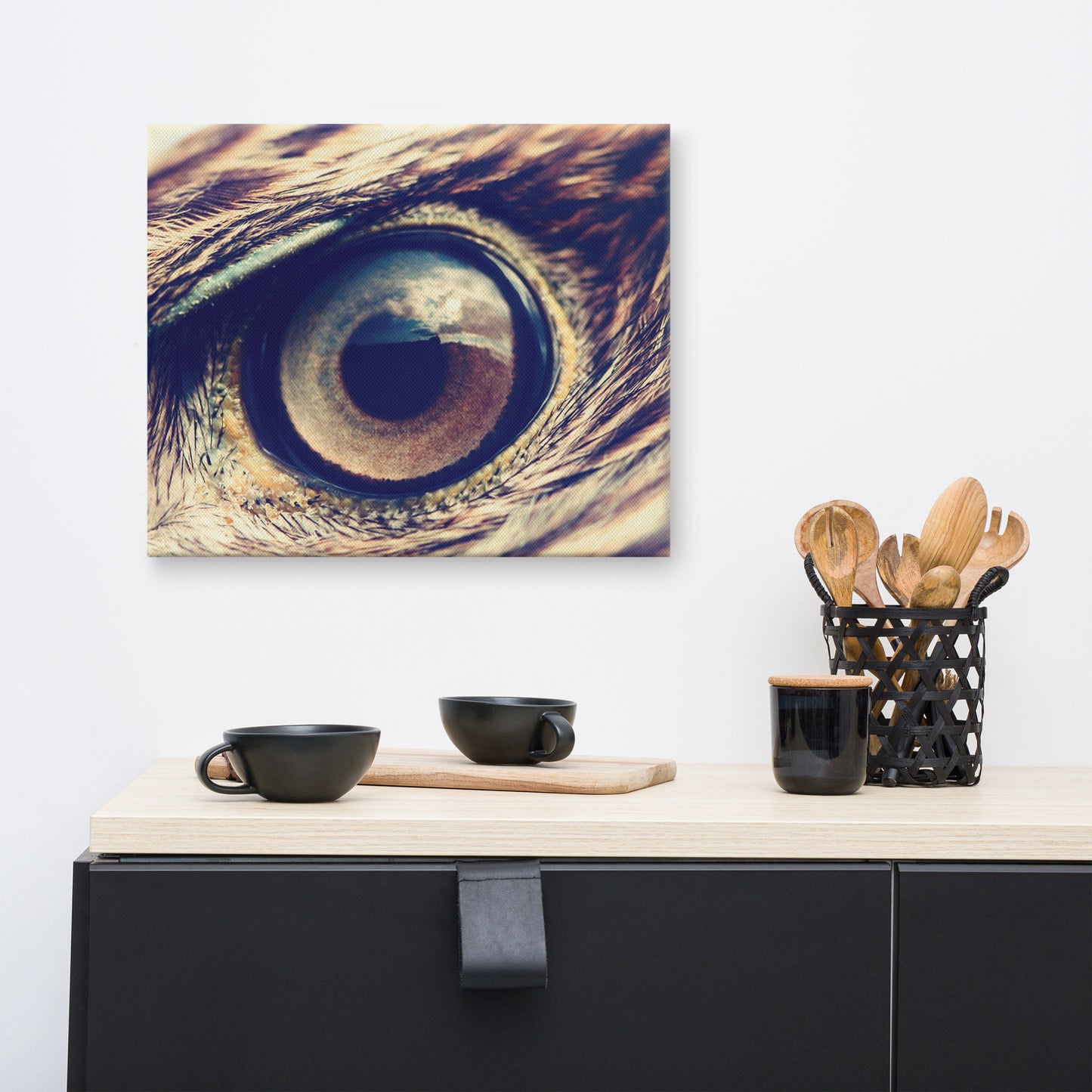 Close-up Eagle Eye Color Tone Animal Wildlife Photograph Canvas Wall Art Prints