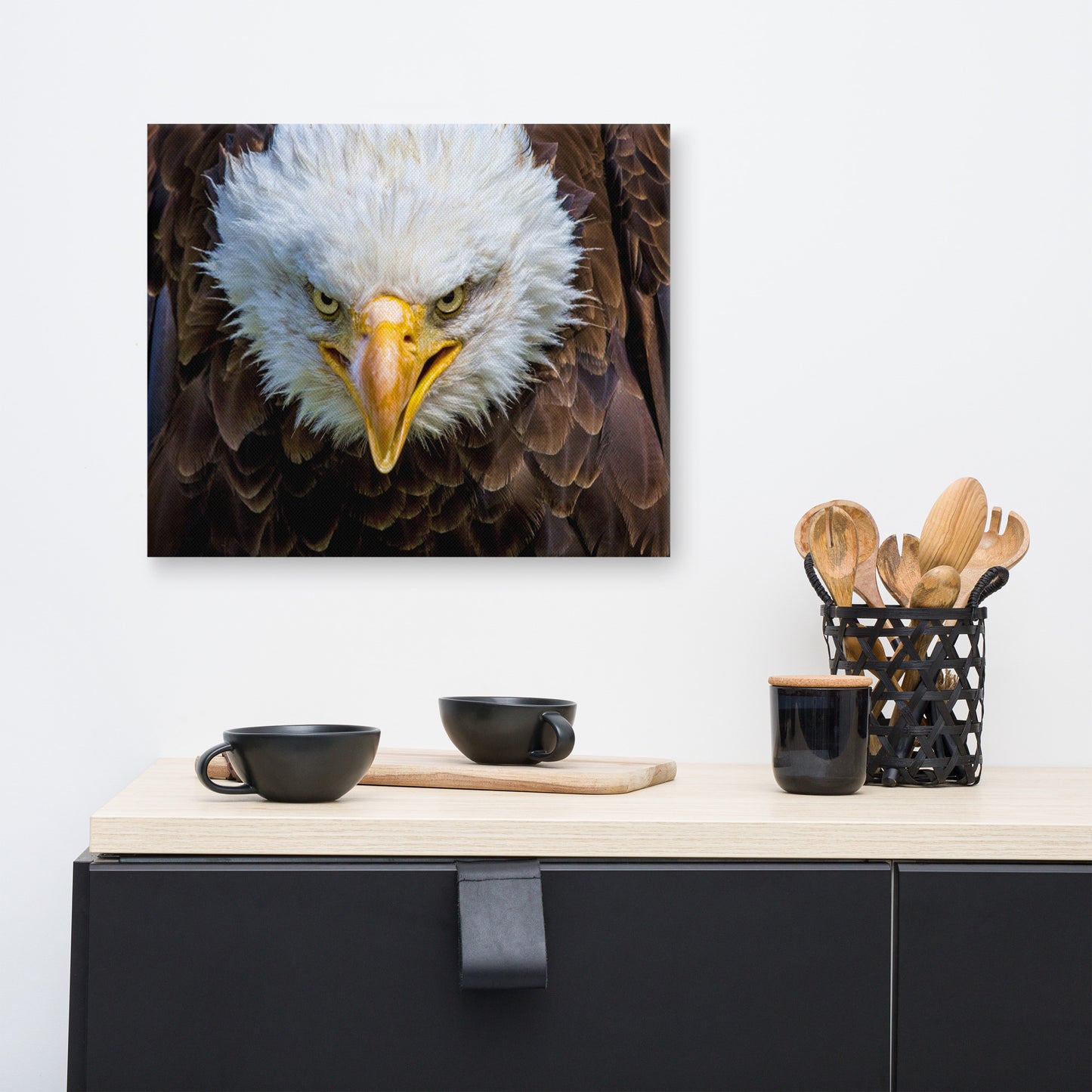 Bald Eagle Portrait Close-up Wildlife Photograph Canvas Wall Art Prints