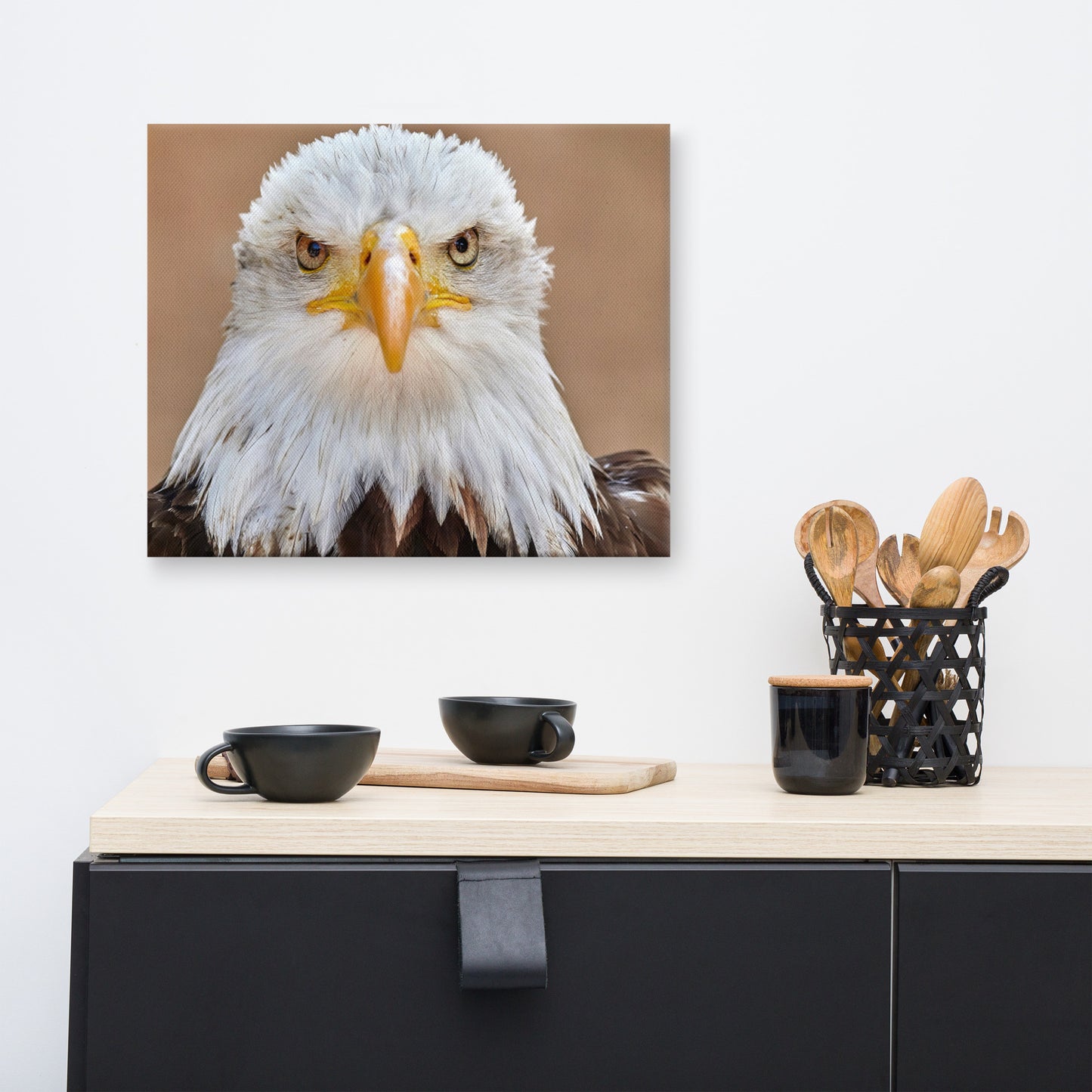 Bald Eagle Portrait Close-up 2 Wildlife Photograph Canvas Wall Art Prints